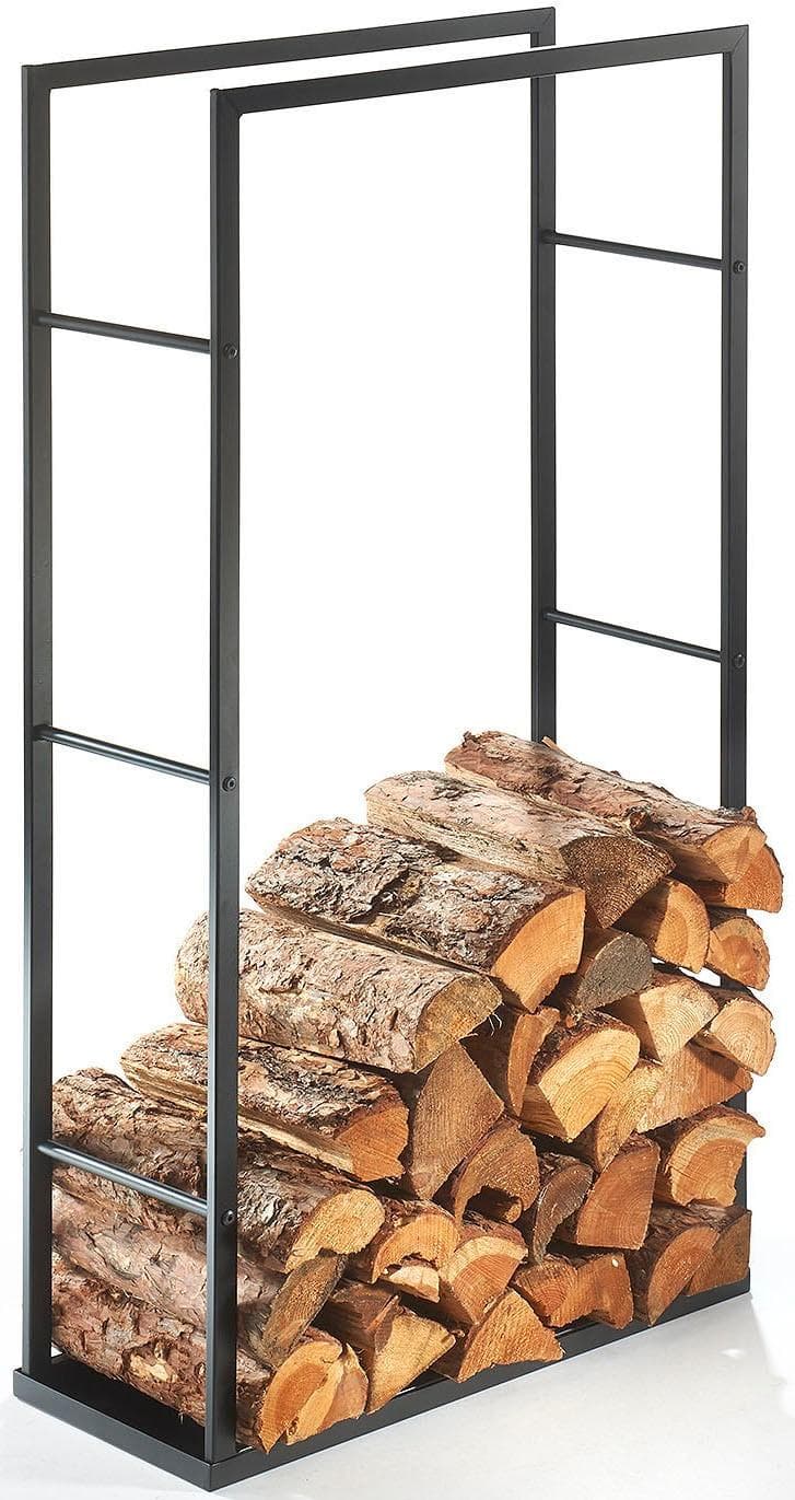 Kaminholzregal LOCKER 42567-06 Schwarz Metall