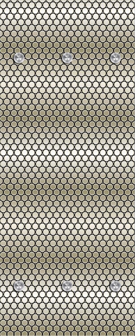 Garderobenleiste QUEENCE Punkte Gold mit 6 Haken