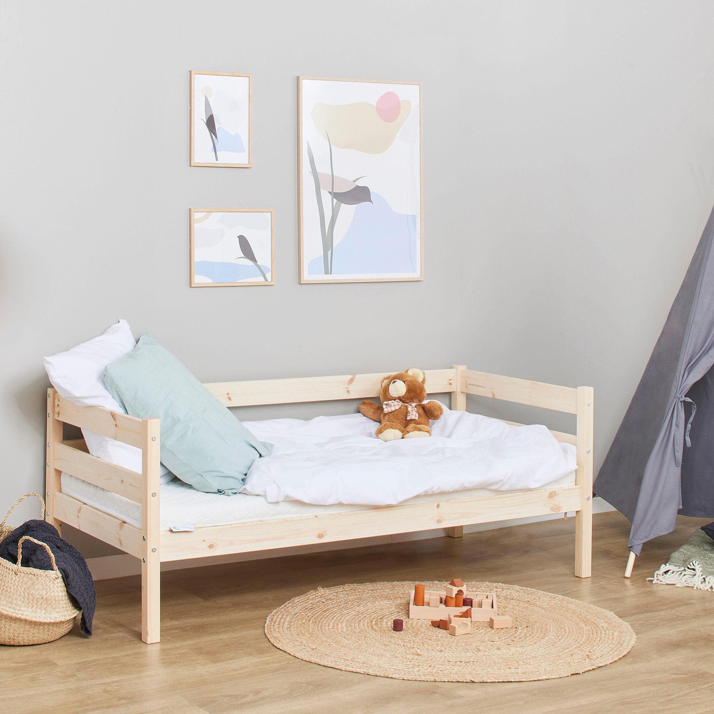 Hoppekids ECO Comfort Kinderbett Kiefer Massivholz Natur