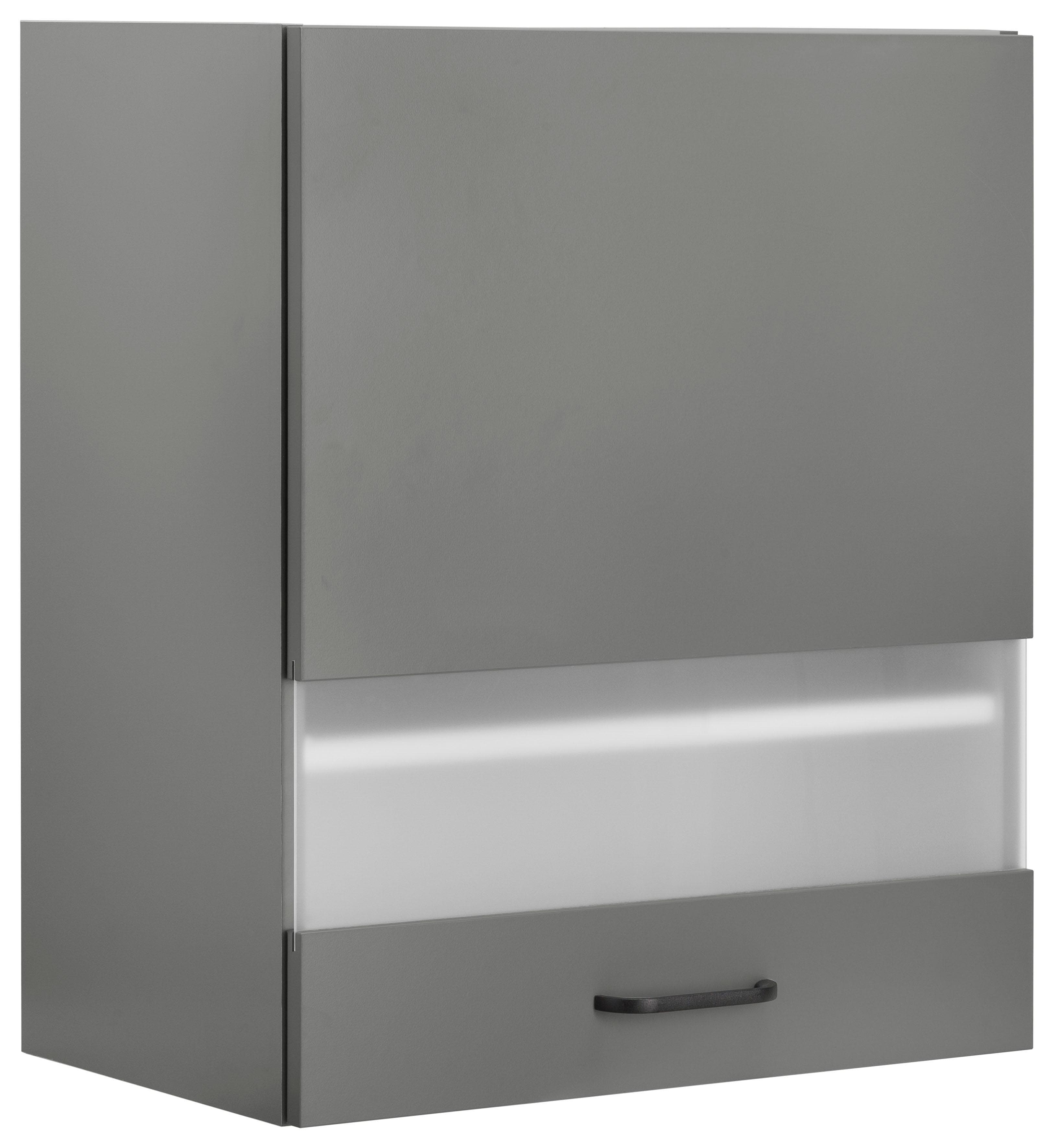 OPTIFIT Elga Glashängeschrank Grau Schwarz Soft-Close