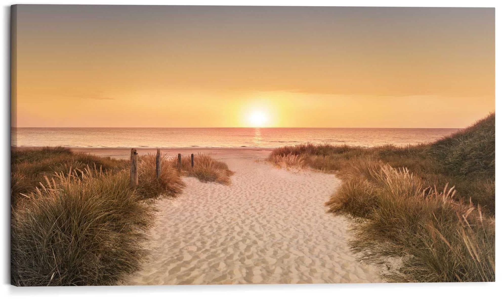 REINDERS Kunstdruck Sonnenuntergang - Orange MDF Wanddekoration 118x70cm