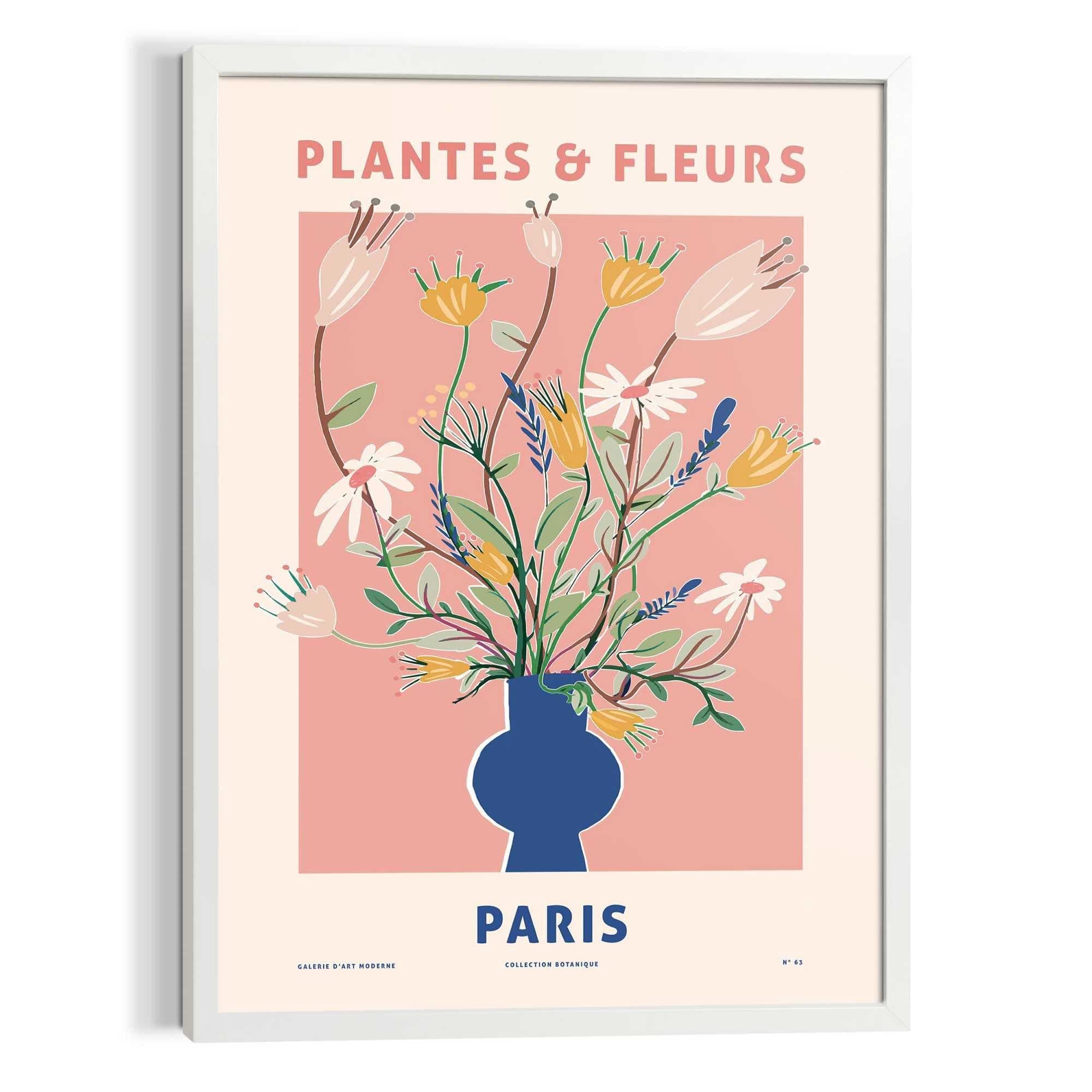 Leinwandbild REINDERS 'Blumen', blau, B:50cm H:70cm T:2,2cm, MDF