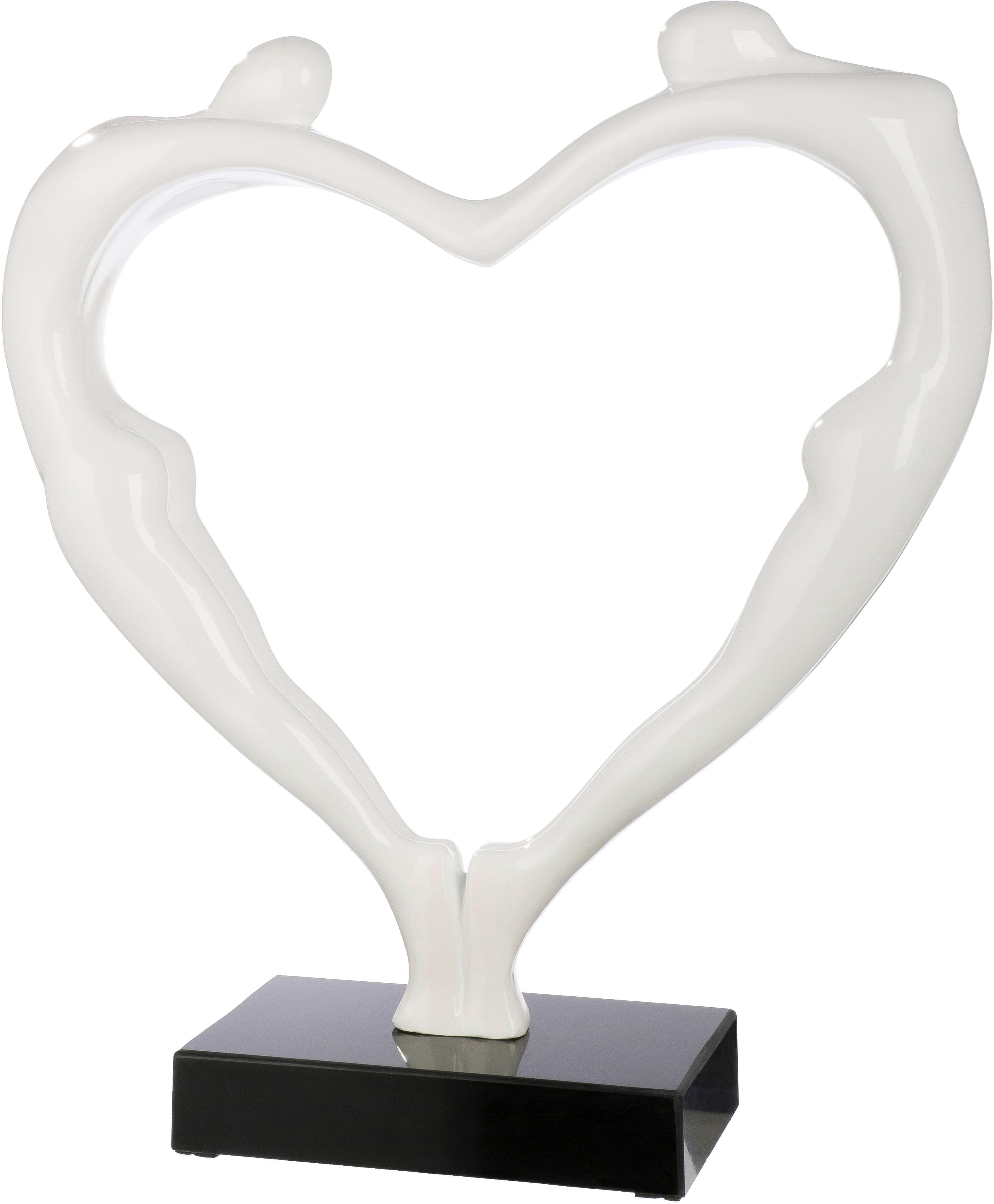CASABLANCA BY GILDE Dekofigur Herzpaar Skulptur weiß