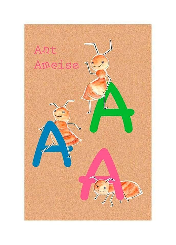 Komar ABC Animal A Wandbild Bunt Poster