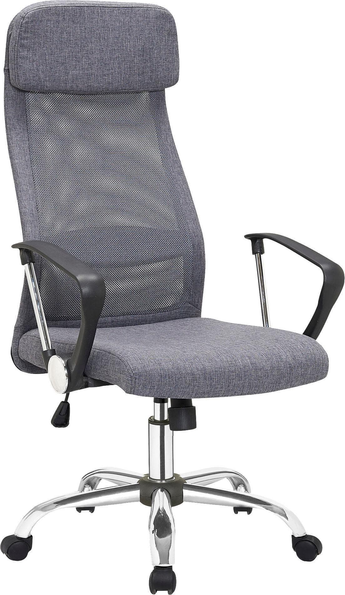 SalesFever Drehstuhl Komfortabler Stuhl fürs Büro, grau, gepolstert