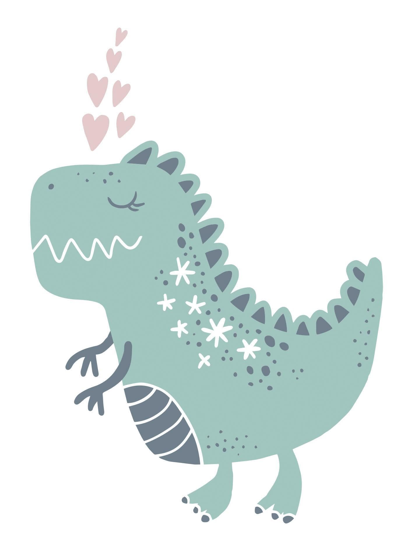 Lüttenhütt Leinwandbild Drache weiß 30x40 cm Premium