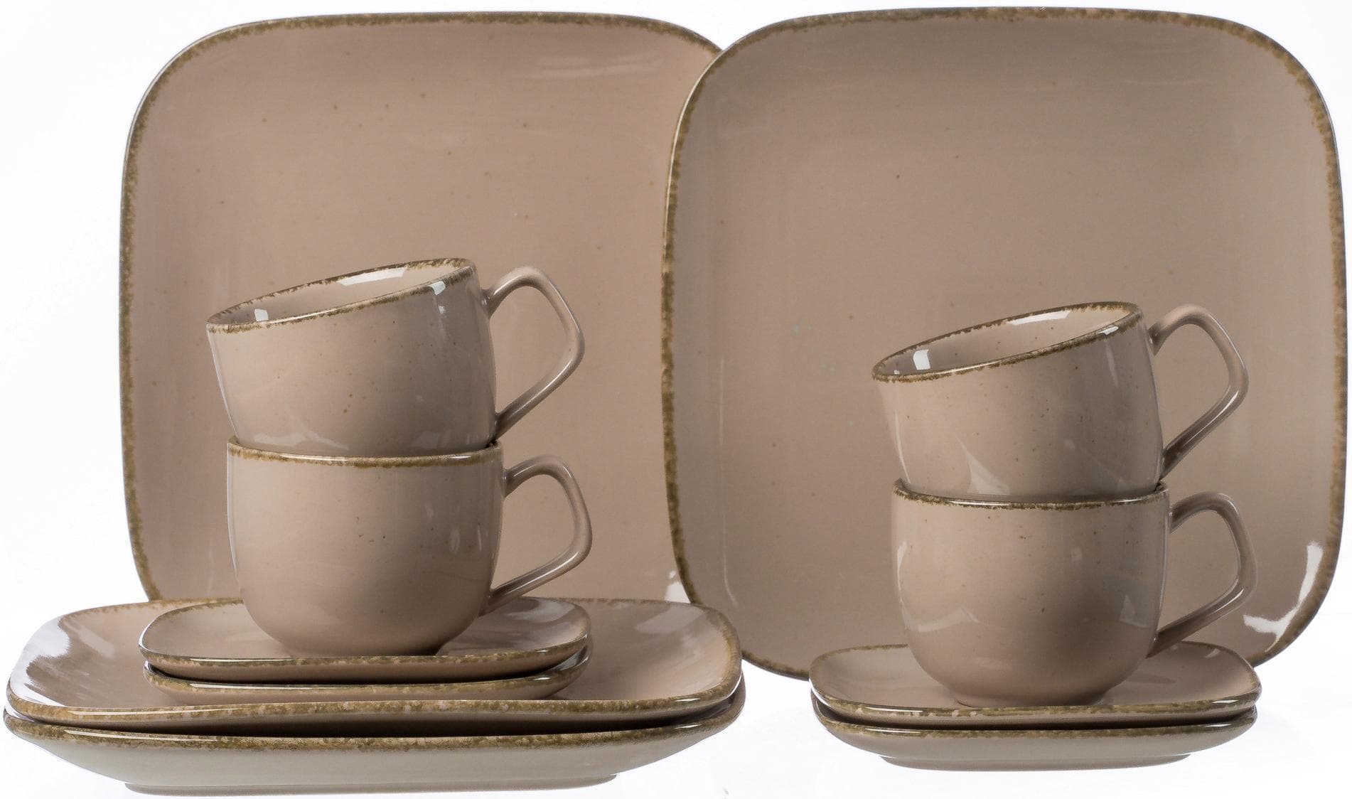 Ritzenhoff & Breker Kaffeeservice Casa 12-tlg. Porzellan braun nougat