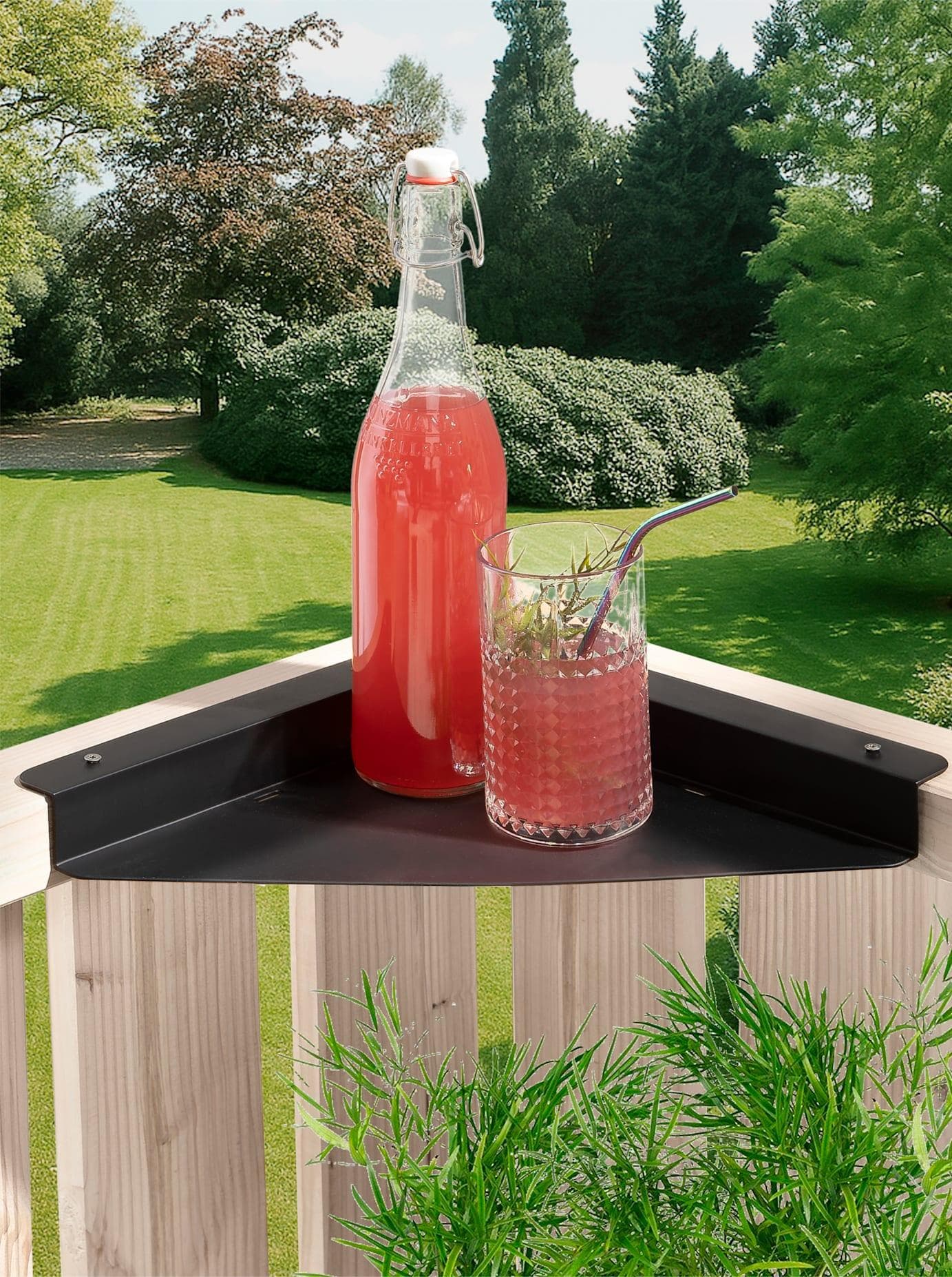 Eckregal HEINE HOME Schwarz Kunststoff