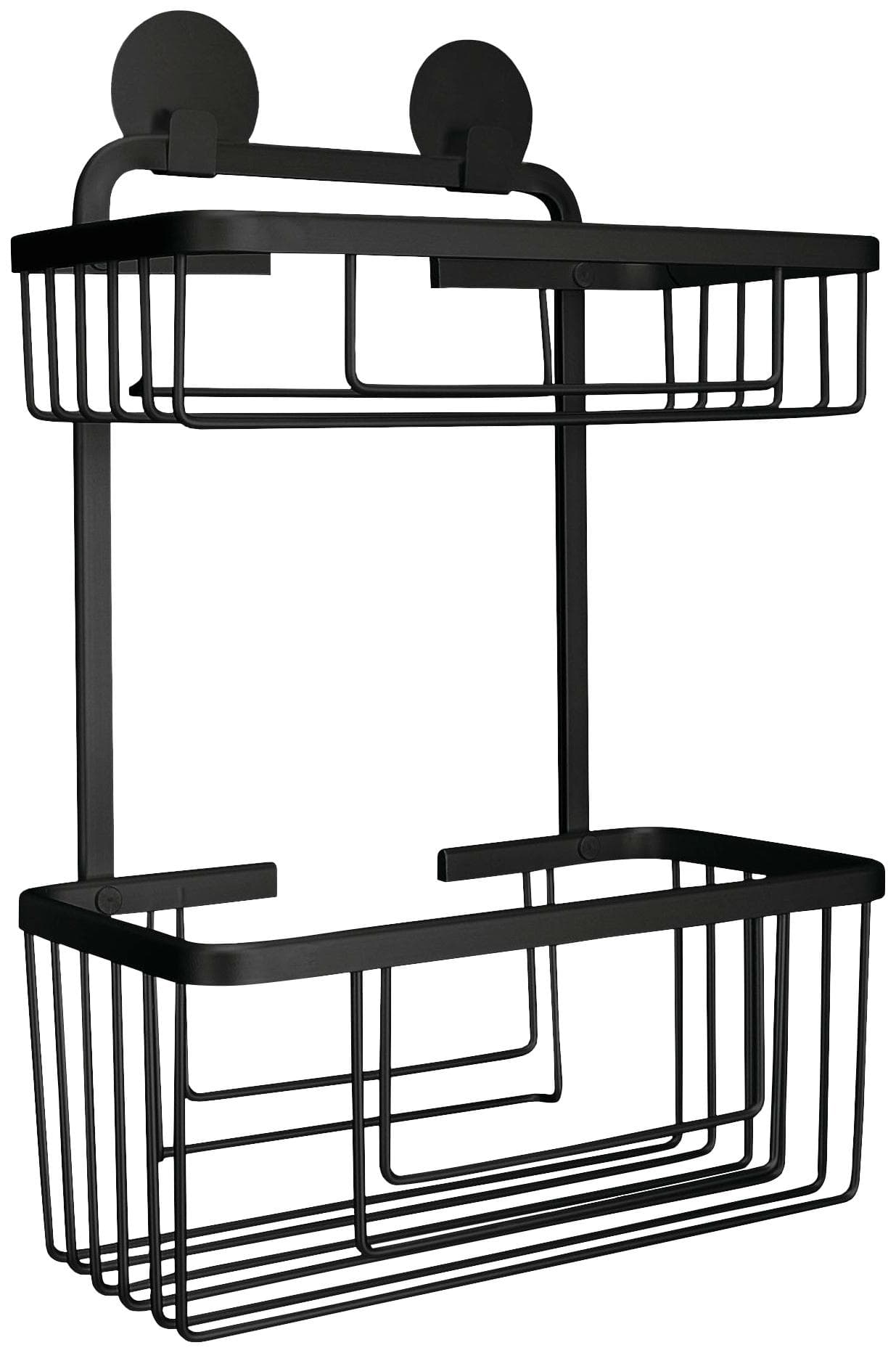 Kleine Wolke Duschkorb Rocco Schwarz Aluminium