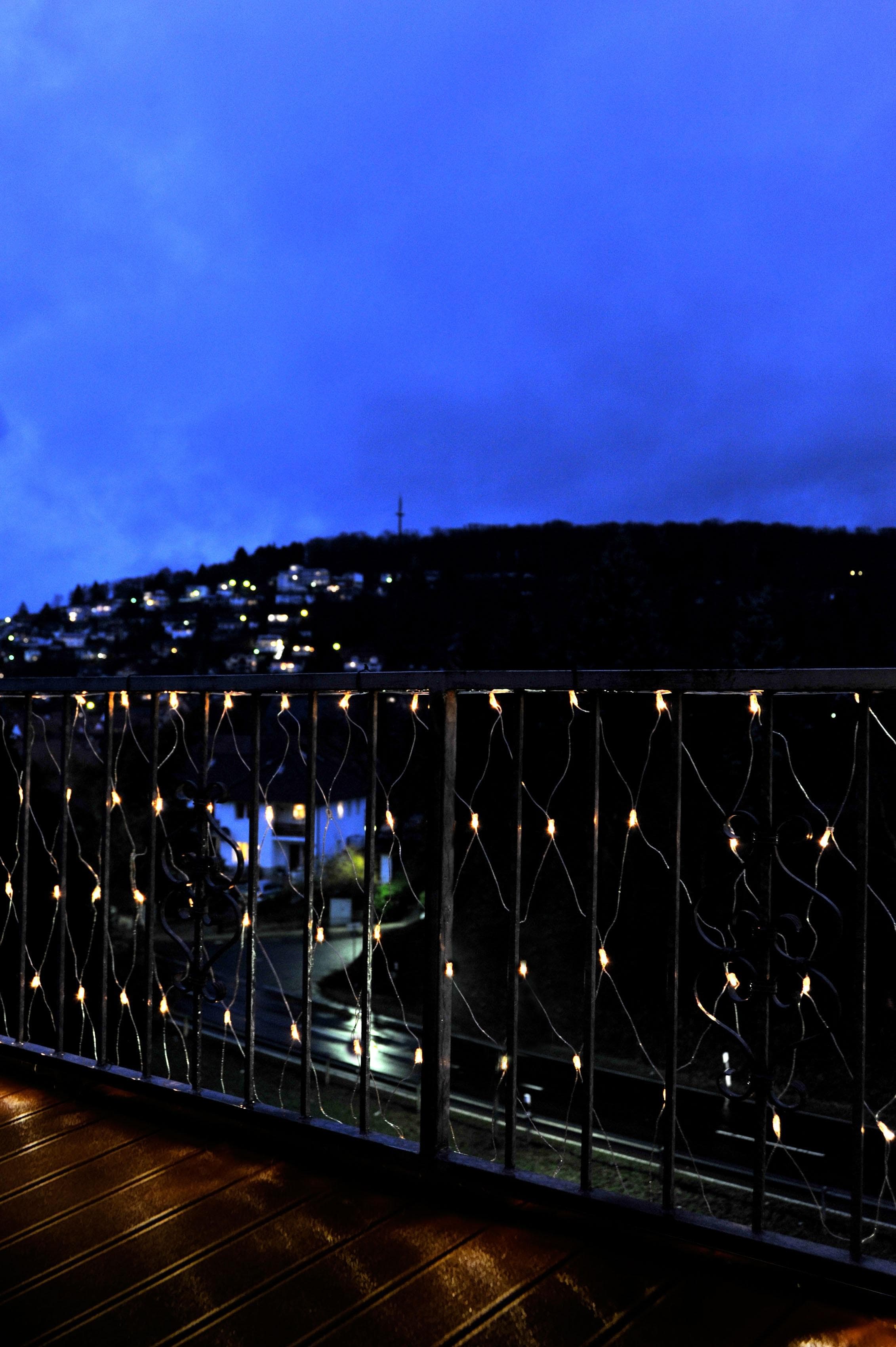 Konstsmide Lichternetz Weihnachtsdeko Außen mit 160 klaren Birnen