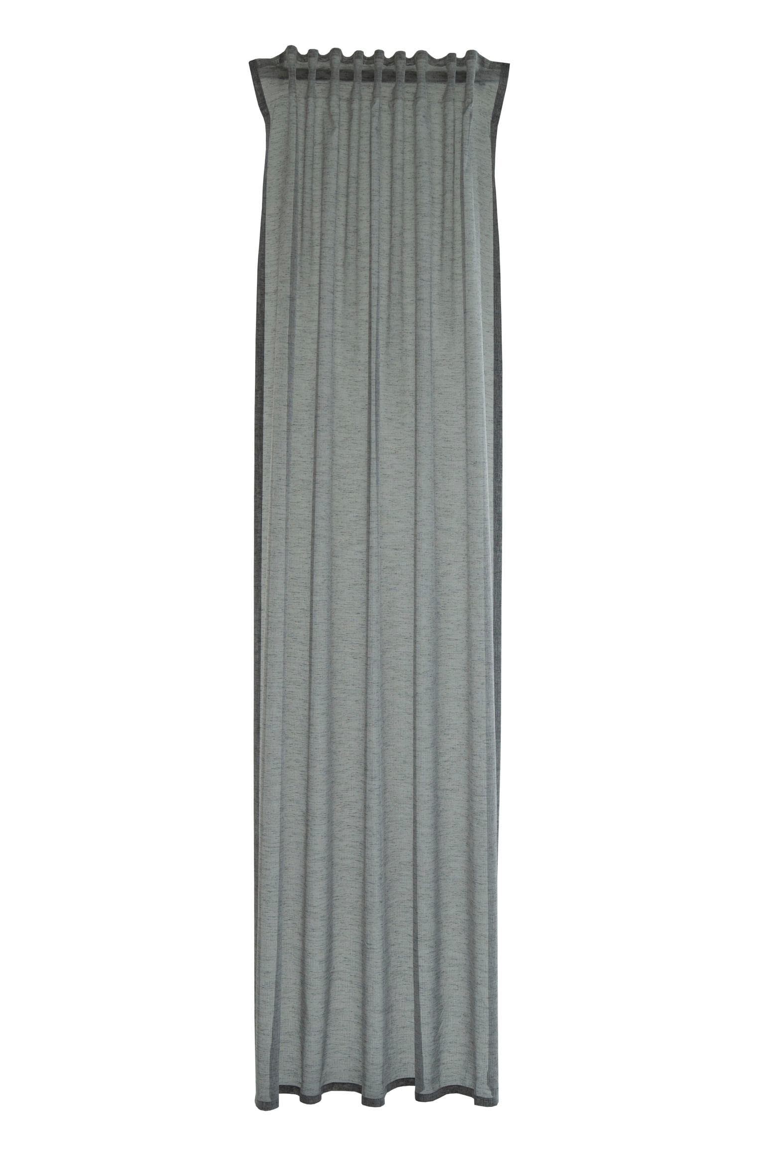 HOMING Vorhang Faria Anthrazit: Halbtransparenter Sichtschutz mit Verdeckten Schlaufen