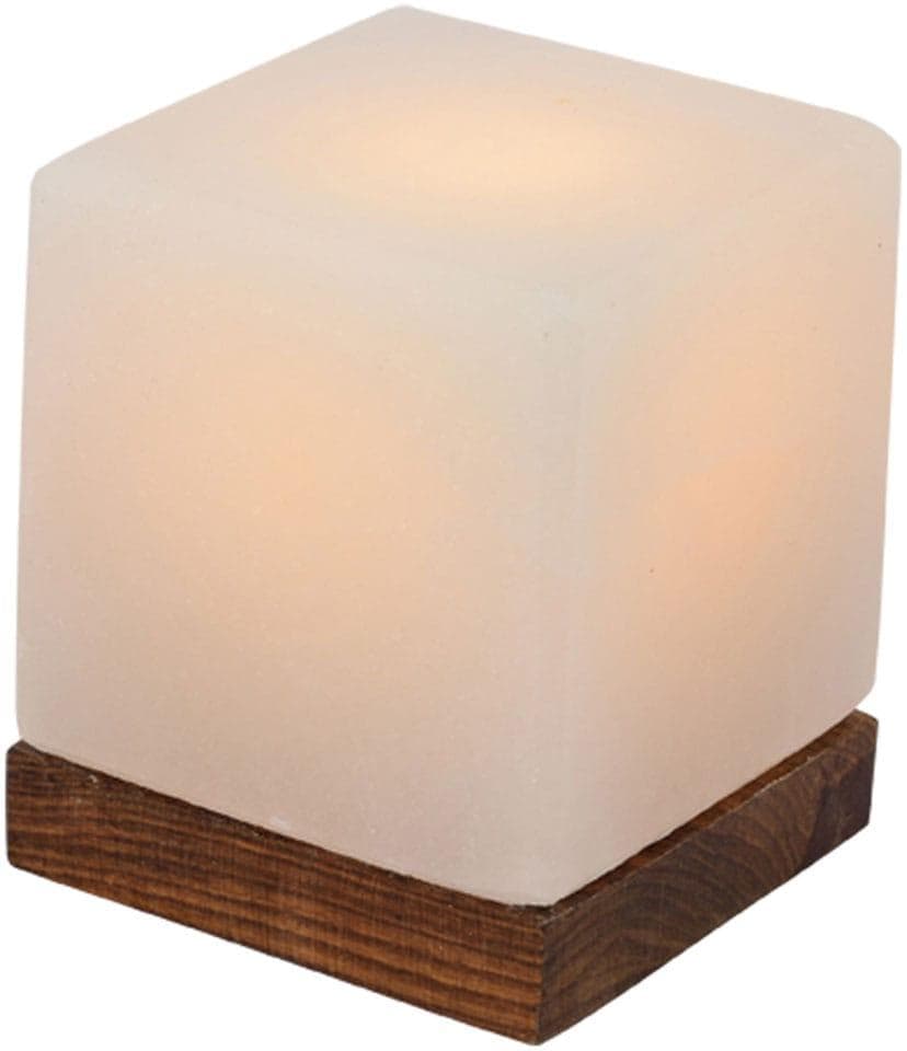 Salzkristall-Tischlampe