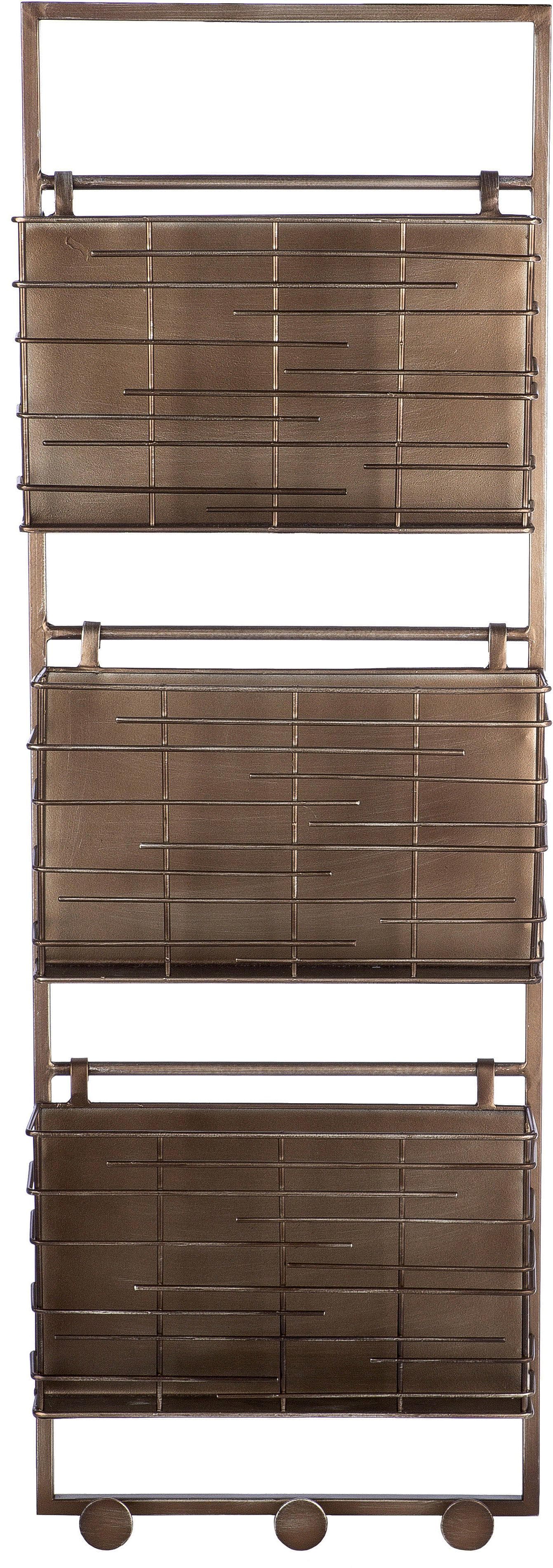 CASABLANCA BY GILDE Wand Zeitungsständer Loft silber Metall