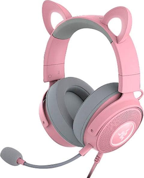 Razer Kraken Kitty V2 Pro Gaming Headset Rosa Silber