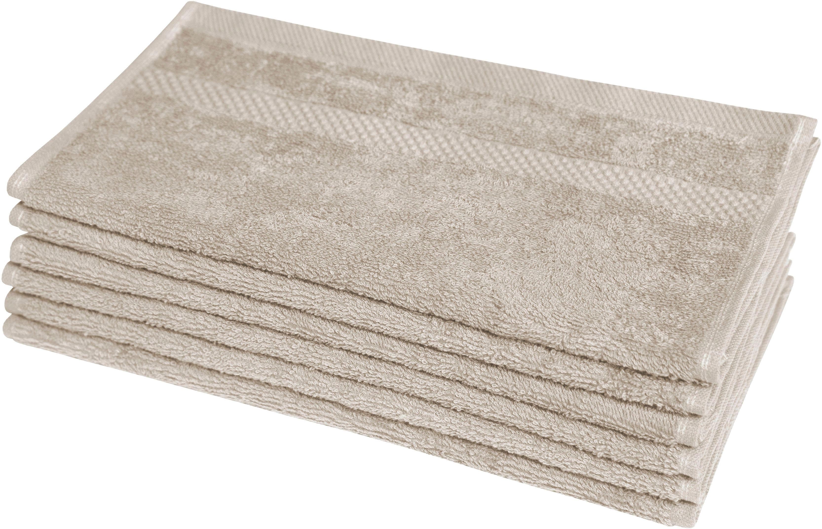 DYCKHOFF Seiftuch Planet Beige 100% Baumwolle Waschlappen
