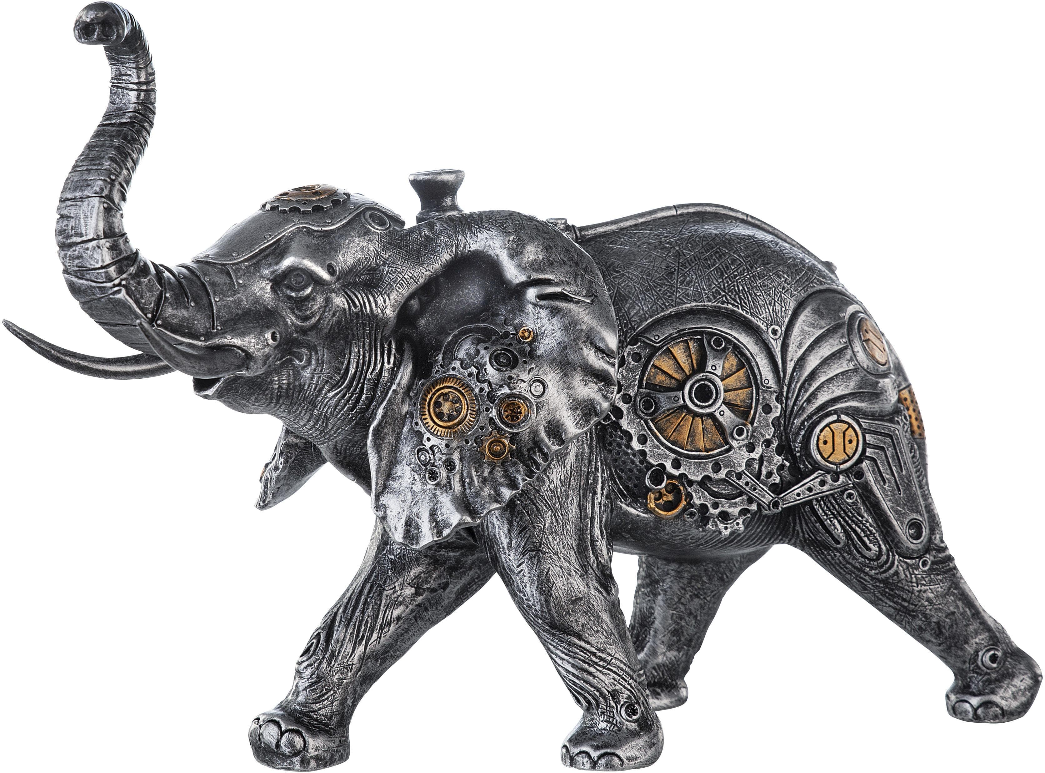CASABLANCA BY GILDE Steampunk Elephant Tierfigur Silber