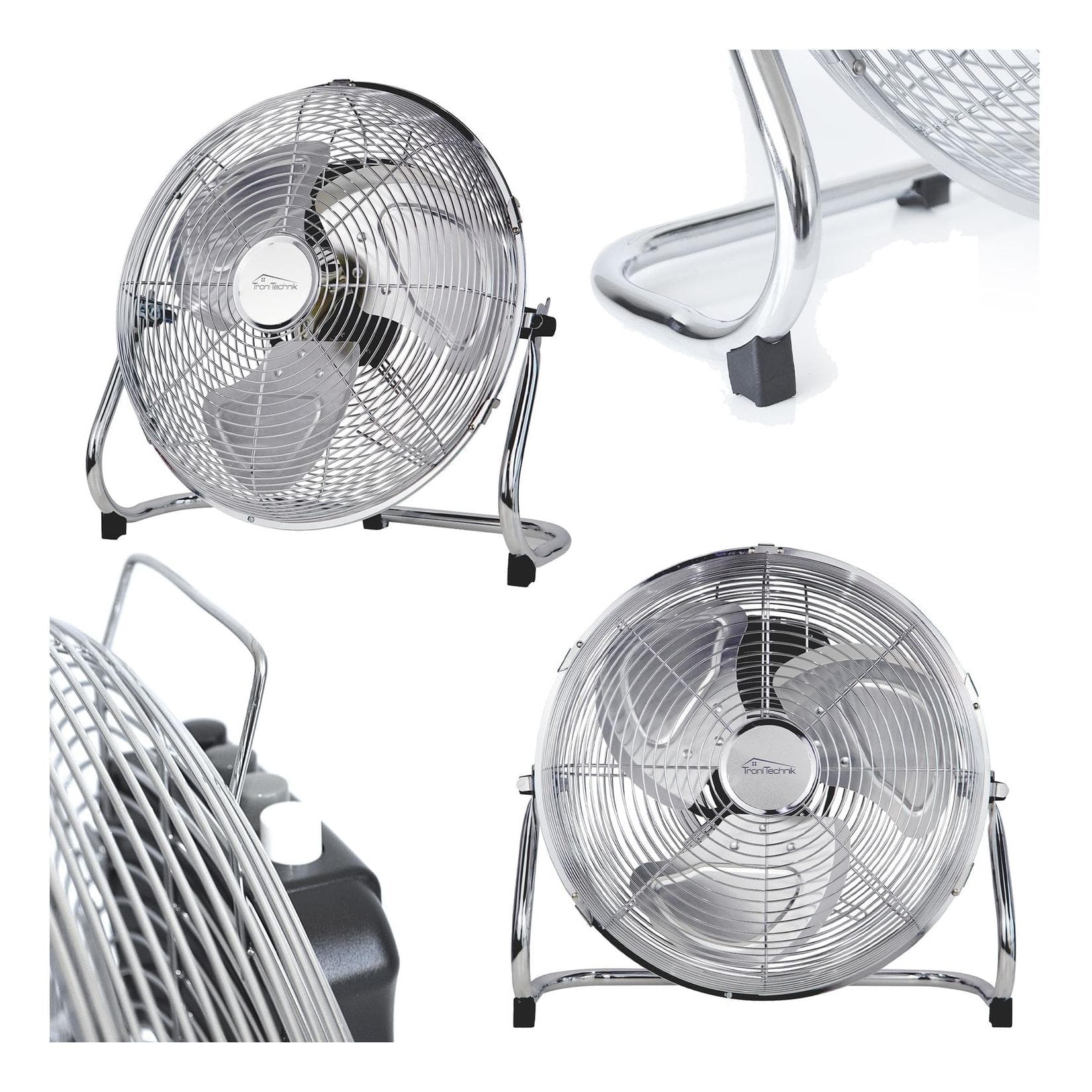 TroniTechnik® Bodenventilator Windmaschine mit drei Geschwindigkeitsstufen 70W
