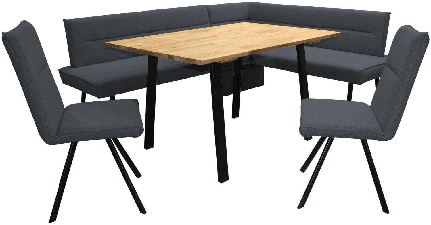 HOME AFFAIRE Eckbankgruppe Sava Dunkelgrau mit Wellenfederung