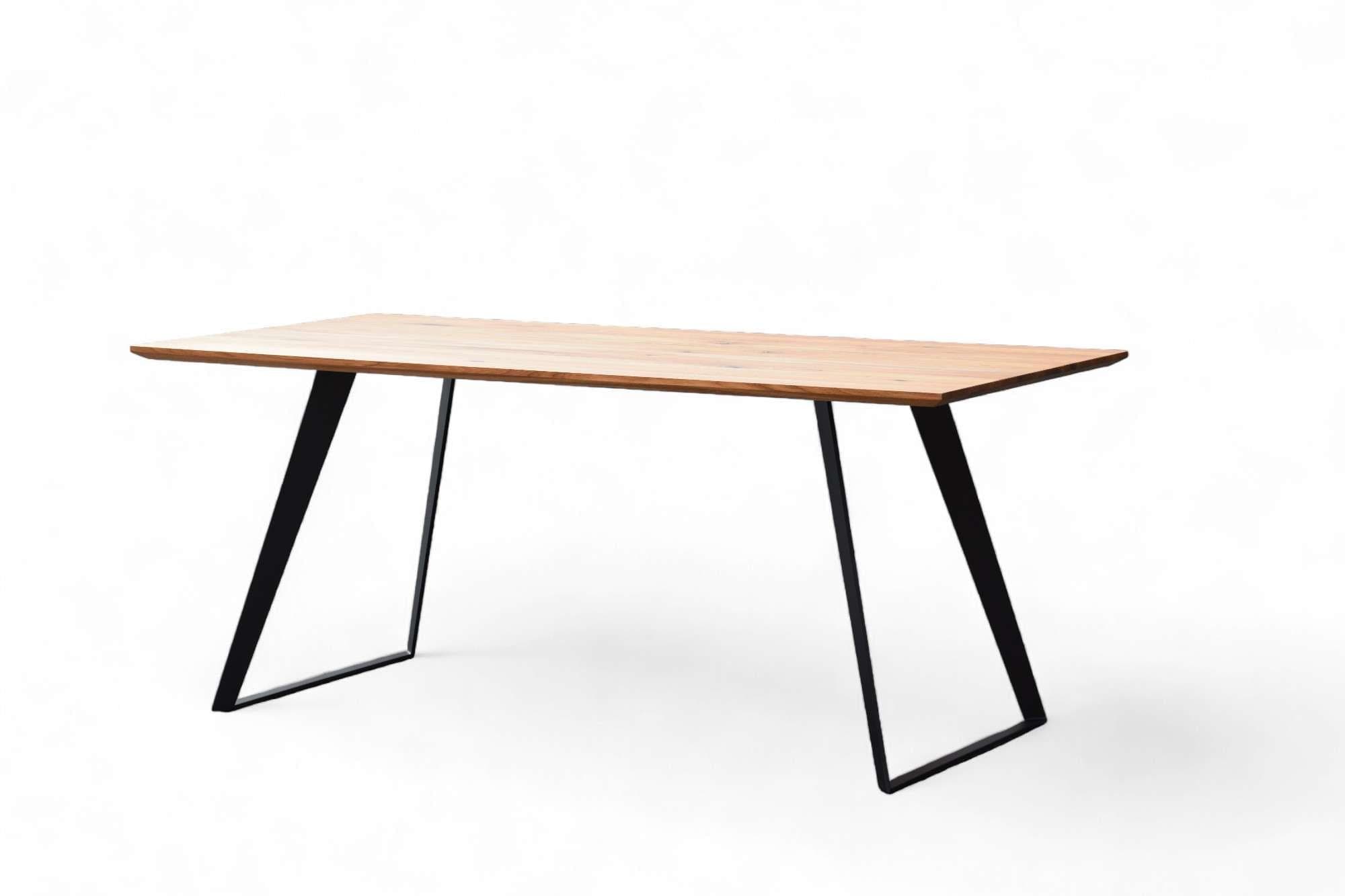 OTTO HOME Esstisch Talwiese Wildeiche Metallgestell Schweizer Kante