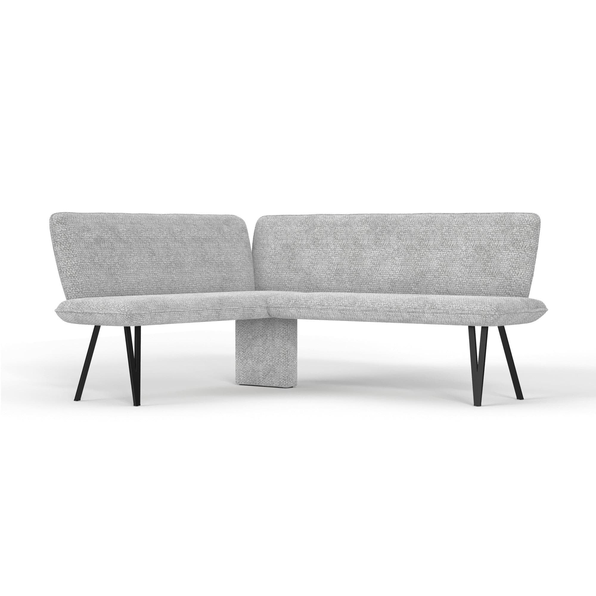 OTTO HOME Eckbank Mily Grau Schwarz 5-Sitzer Polsterbank