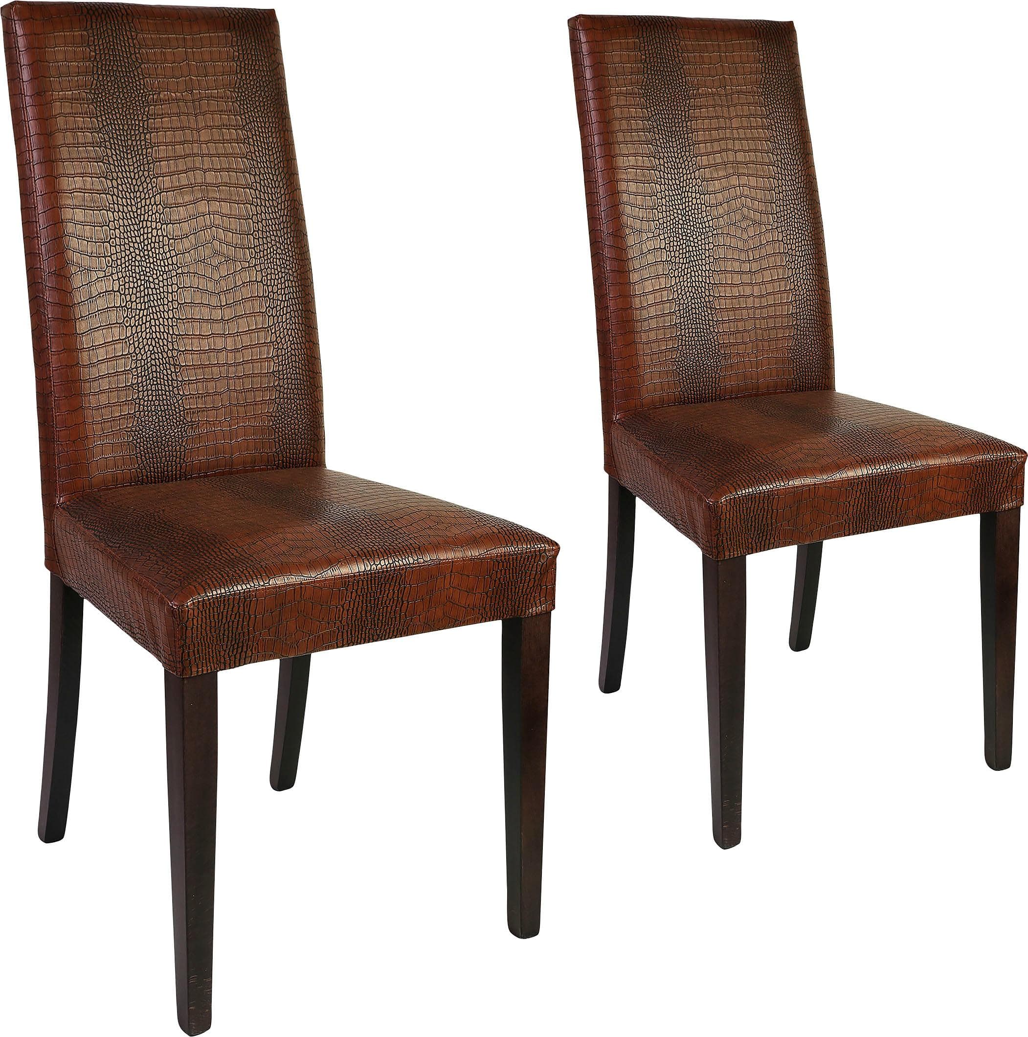 Home Affaire Polsterstuhl Java 2er Set Braun Kunstleder