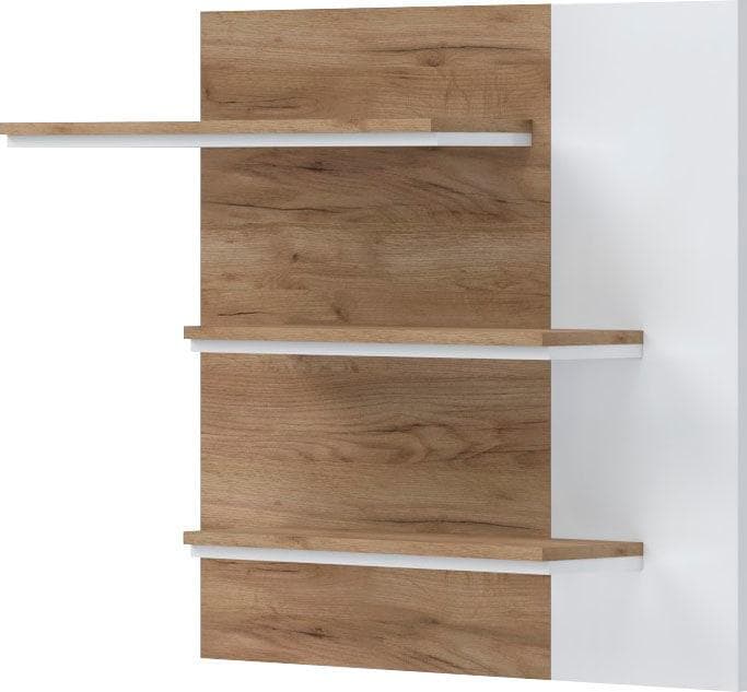 OTTO HOME Wandregal Stela Weiß Braun Hochglanz