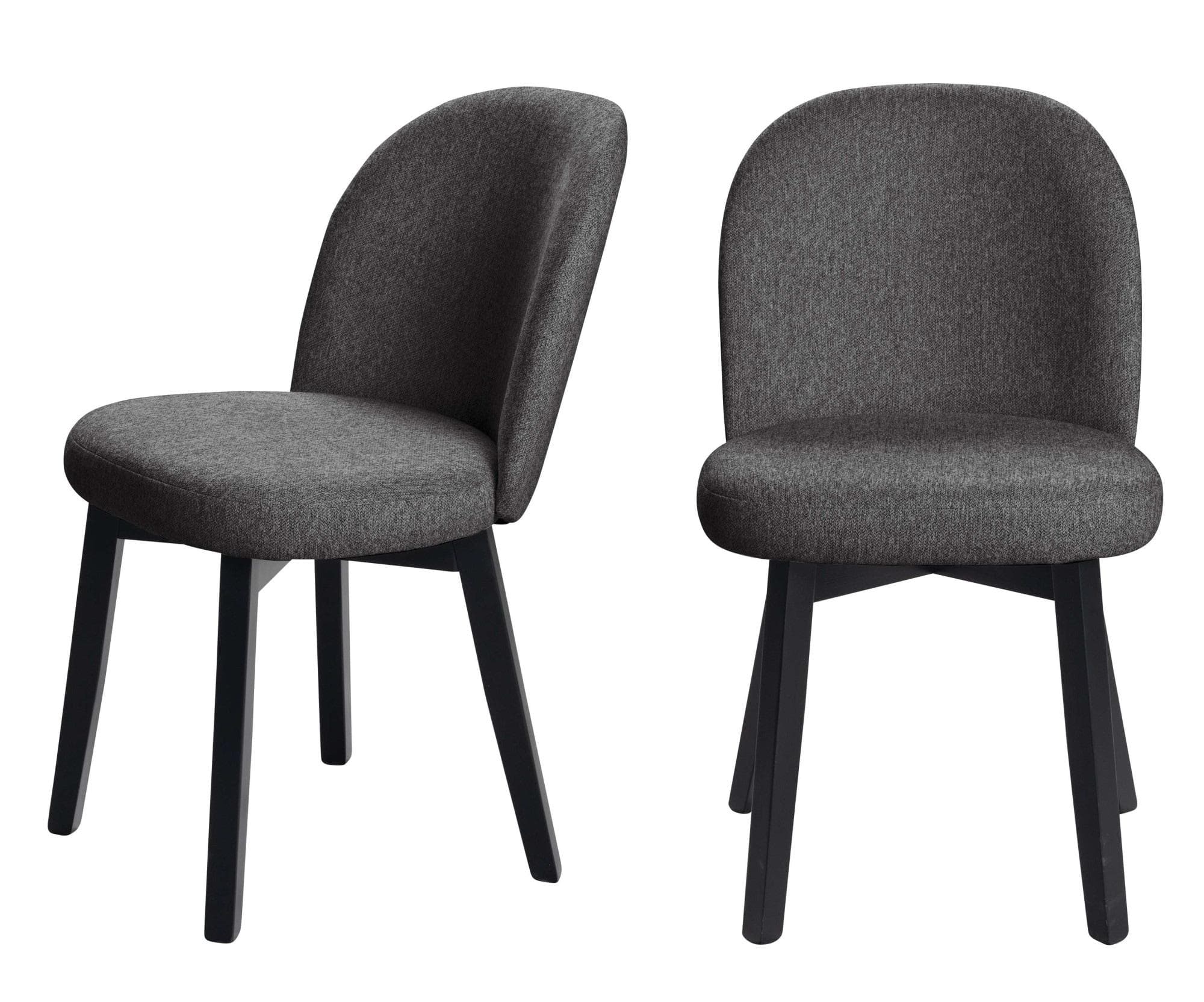 Home Affaire Aretha Esszimmerstuhl Set - Microfaser, Schwarz Lackiert