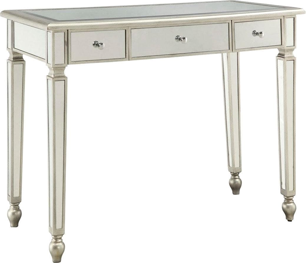 Leonique Sekretär Corrin Silber 3 Schubladen Spiegel