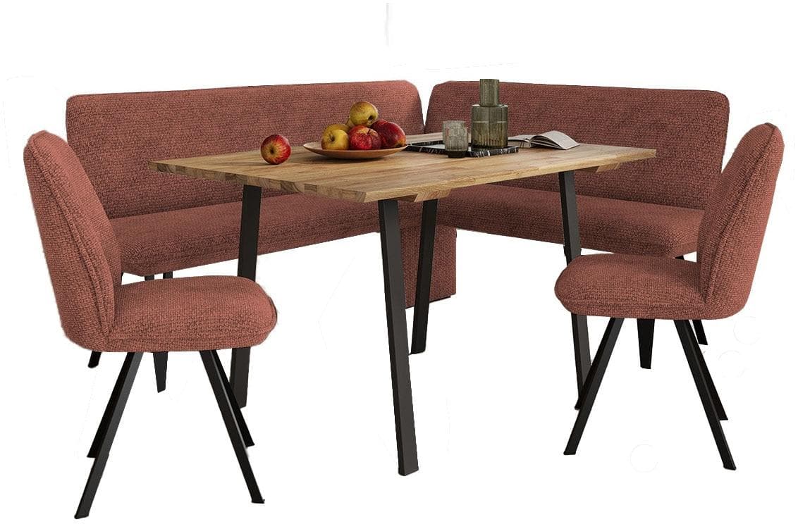 OTTO HOME Eckbankgruppe Mily mit Tisch und Stühlen Braun/Schwarz
