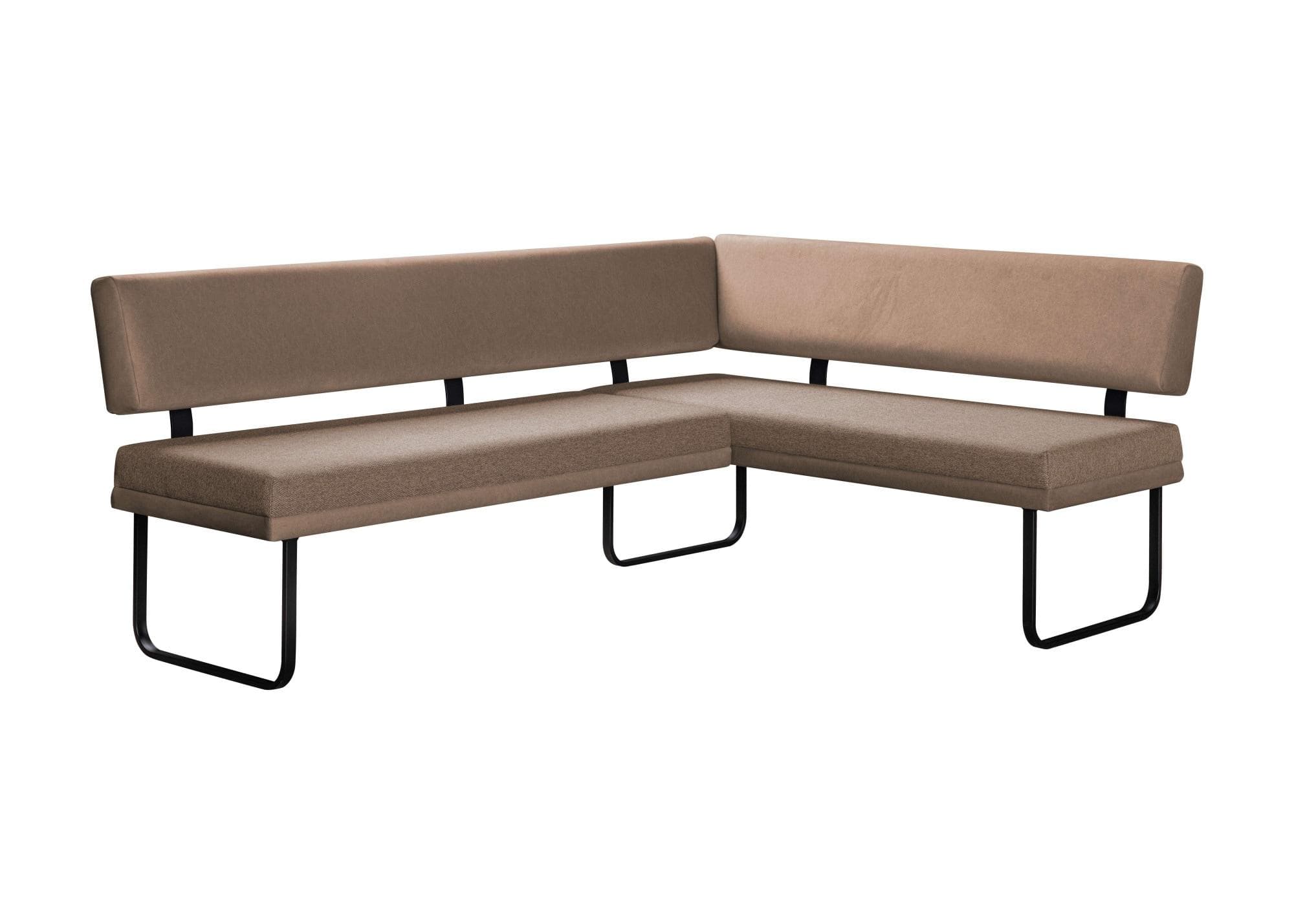 Eckbank HOME AFFAIRE Gabi Esszimmerbank Dunkelbeige 2-Stoff-Design
