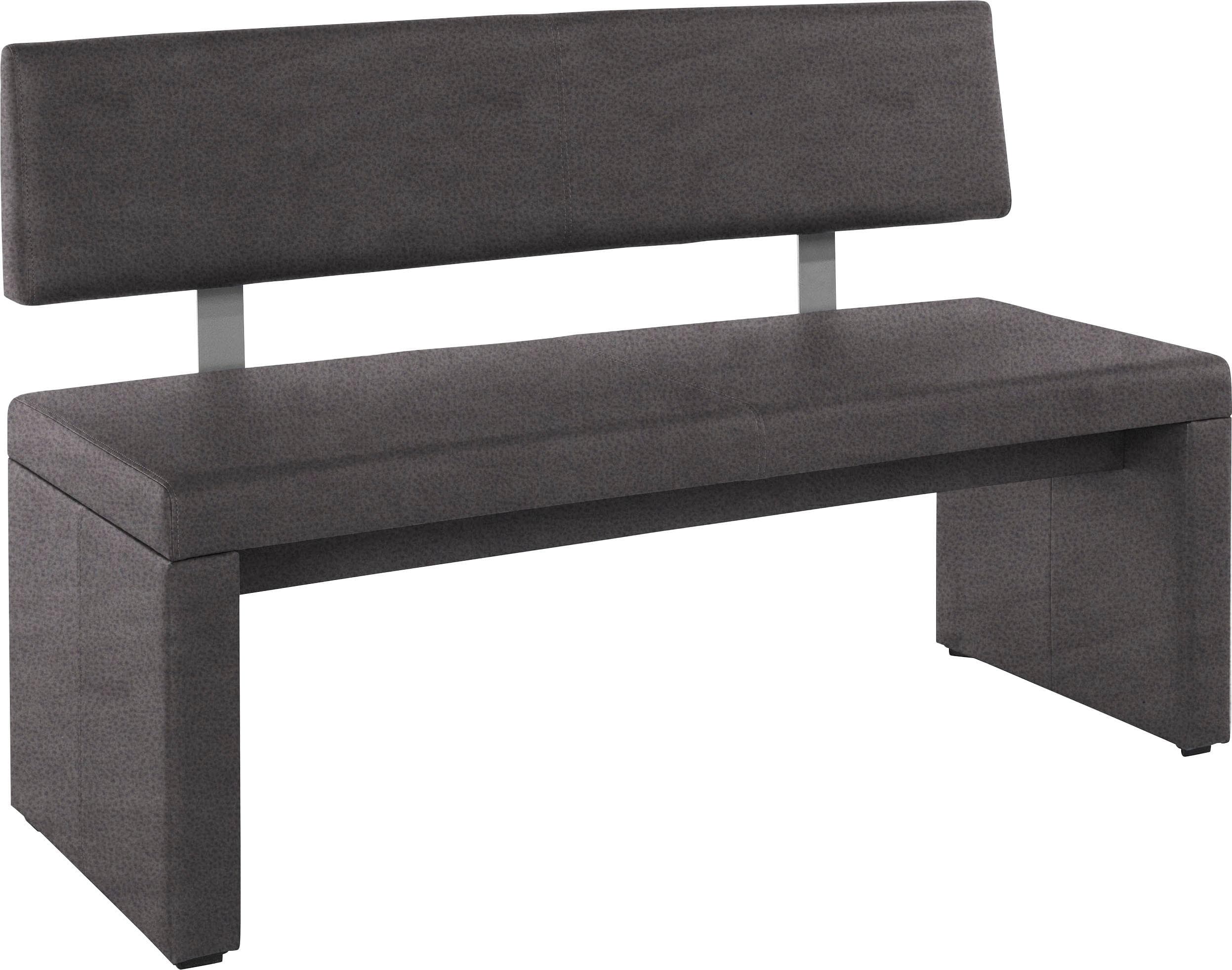 OTTO HOME Sitzbank Charissa Schwarz Kunstleder mit Lehne