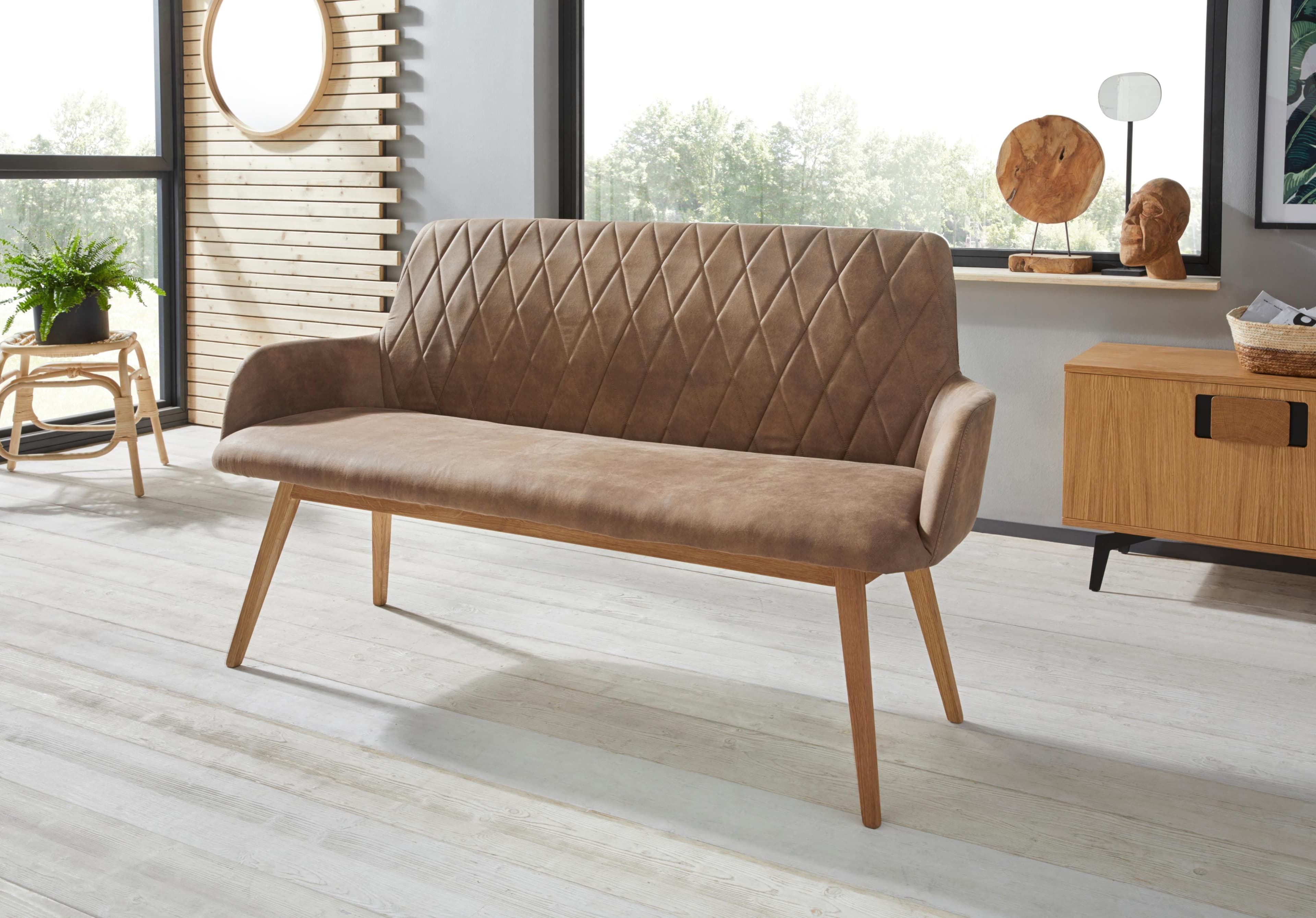 OTTO HOME Sitzbank Brest Braun Massivholz Geölt