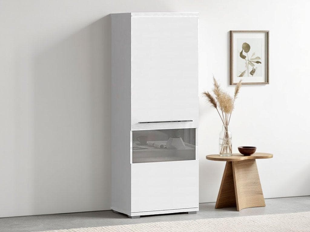 OTTO HOME Vitrine Piano Weiß Hochglanz Soft-Close
