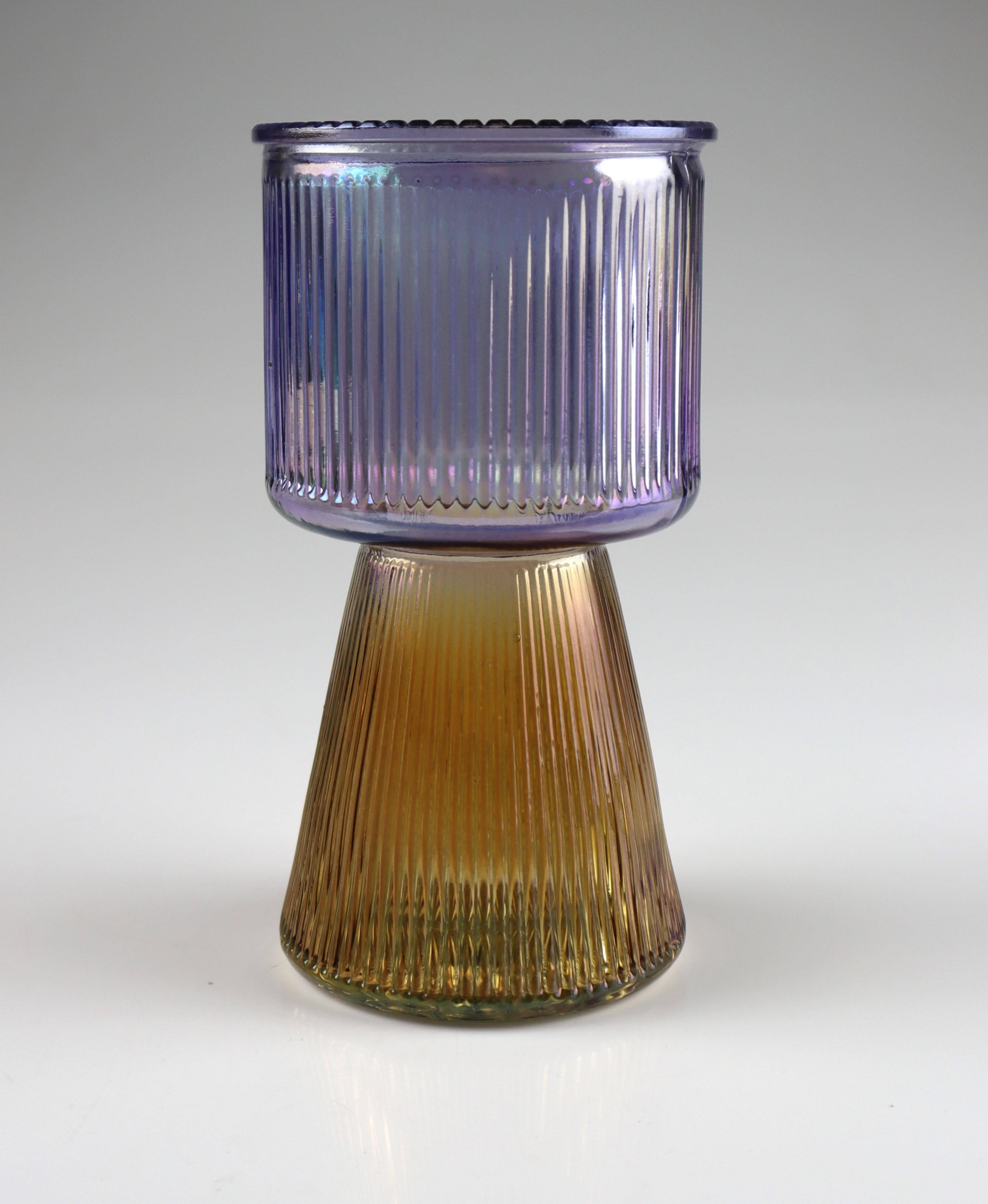 Windlicht AM DESIGN Blau Glas Kerzenhalter 4er Set