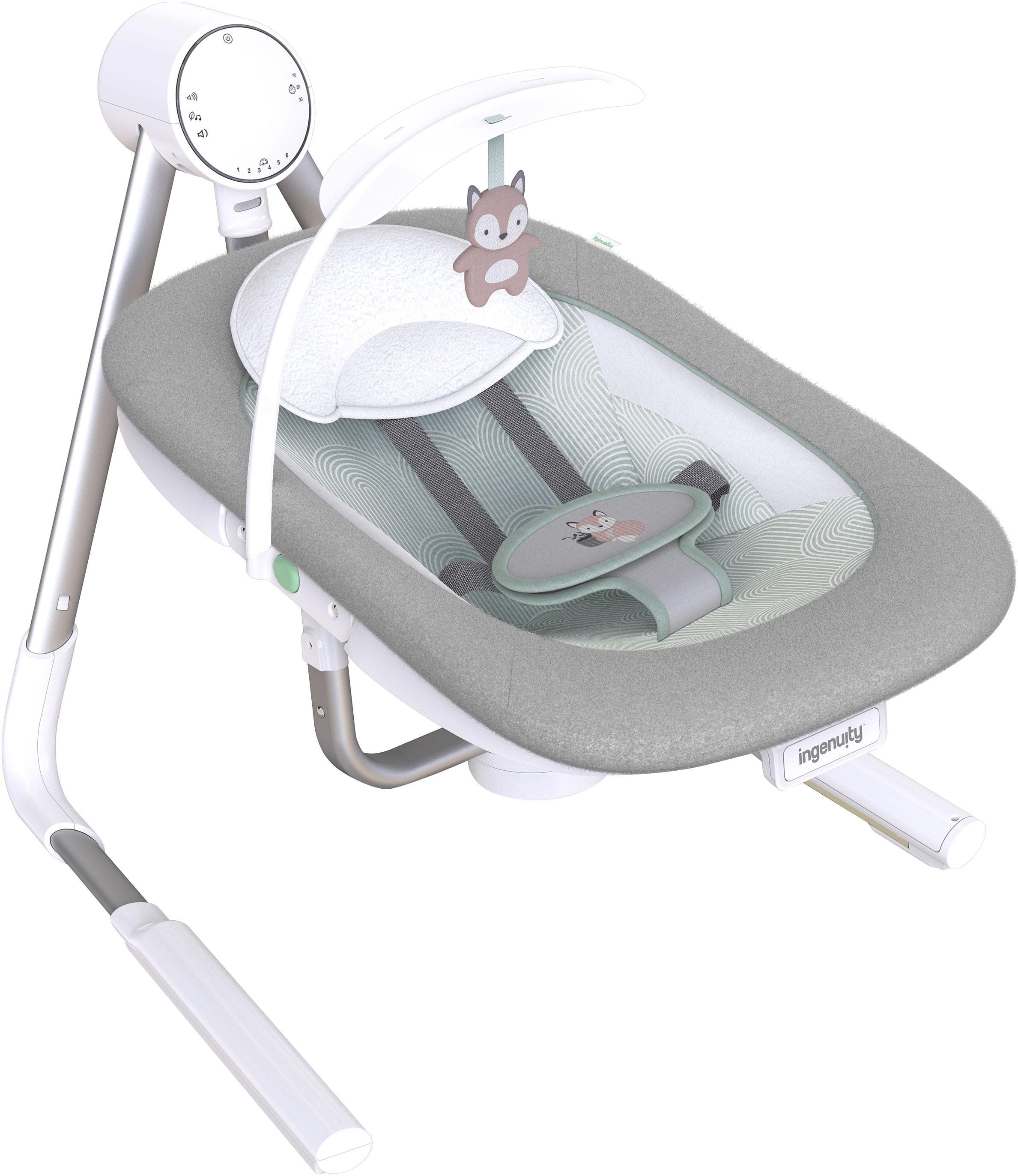 Ingenuity Babywippe AnyWay Sway Dual-Direction Portable Swing – Ray, mit Sound-Effekt