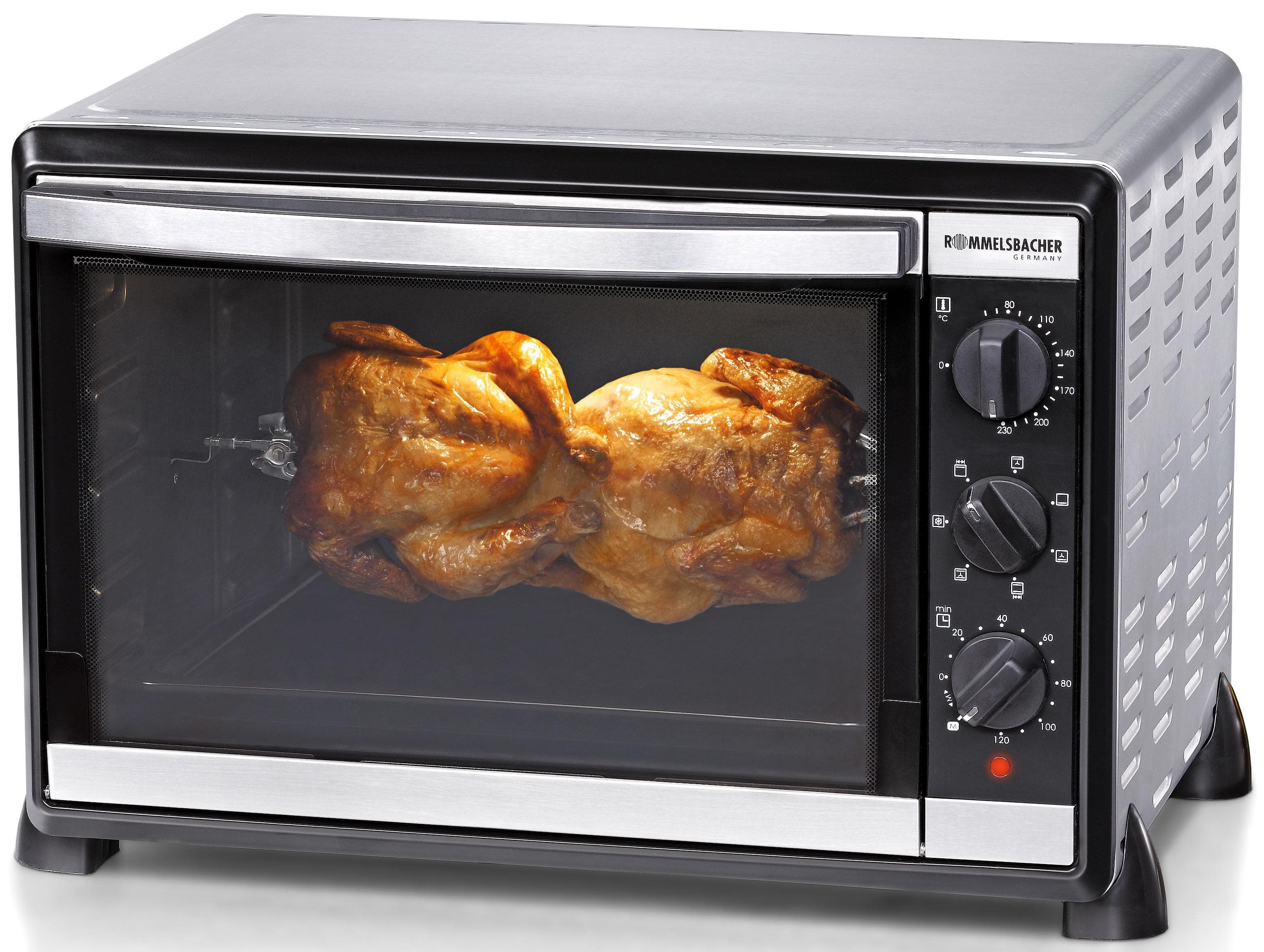 ROMMELSBACHER Minibackofen Back & Grill Ofen BG 1805/E Silber
