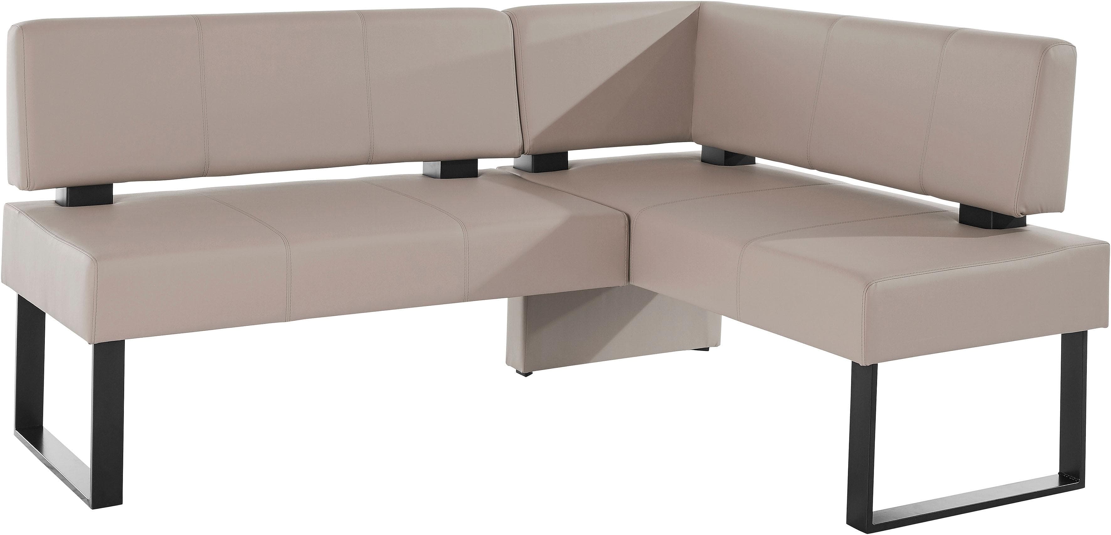 OTTO HOME Eckbank Oliver mit Metallgestell Beige Schwarz