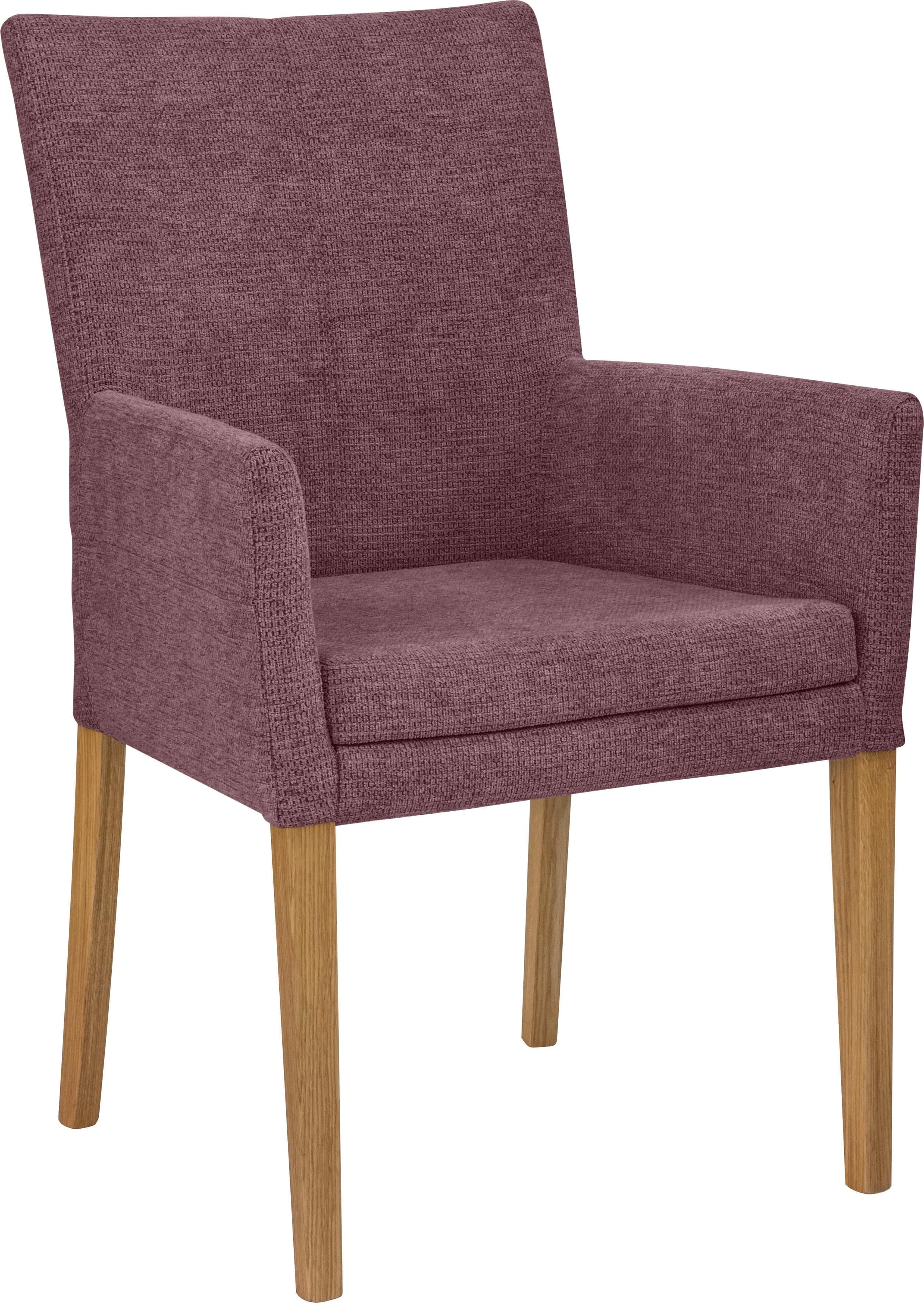 Home Affaire Armlehnstuhl Aspen Weinrot Massivholz Eiche