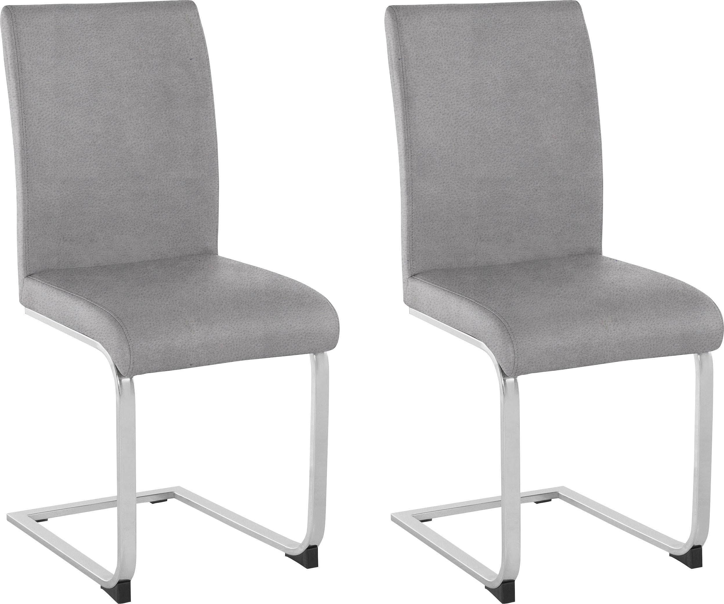 Freischwinger Charissa 2er Set Grau Silber