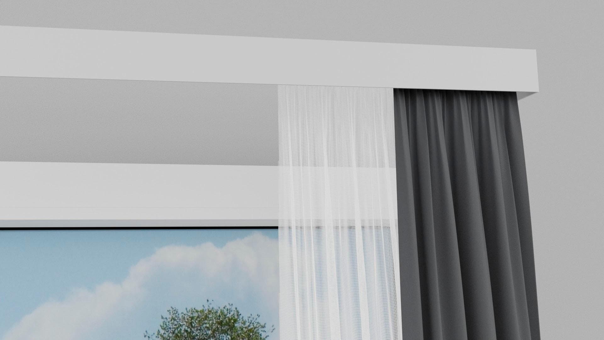 INDEKO Innenlaufschiene Stockholm Weiß 2-läufig Aluminium