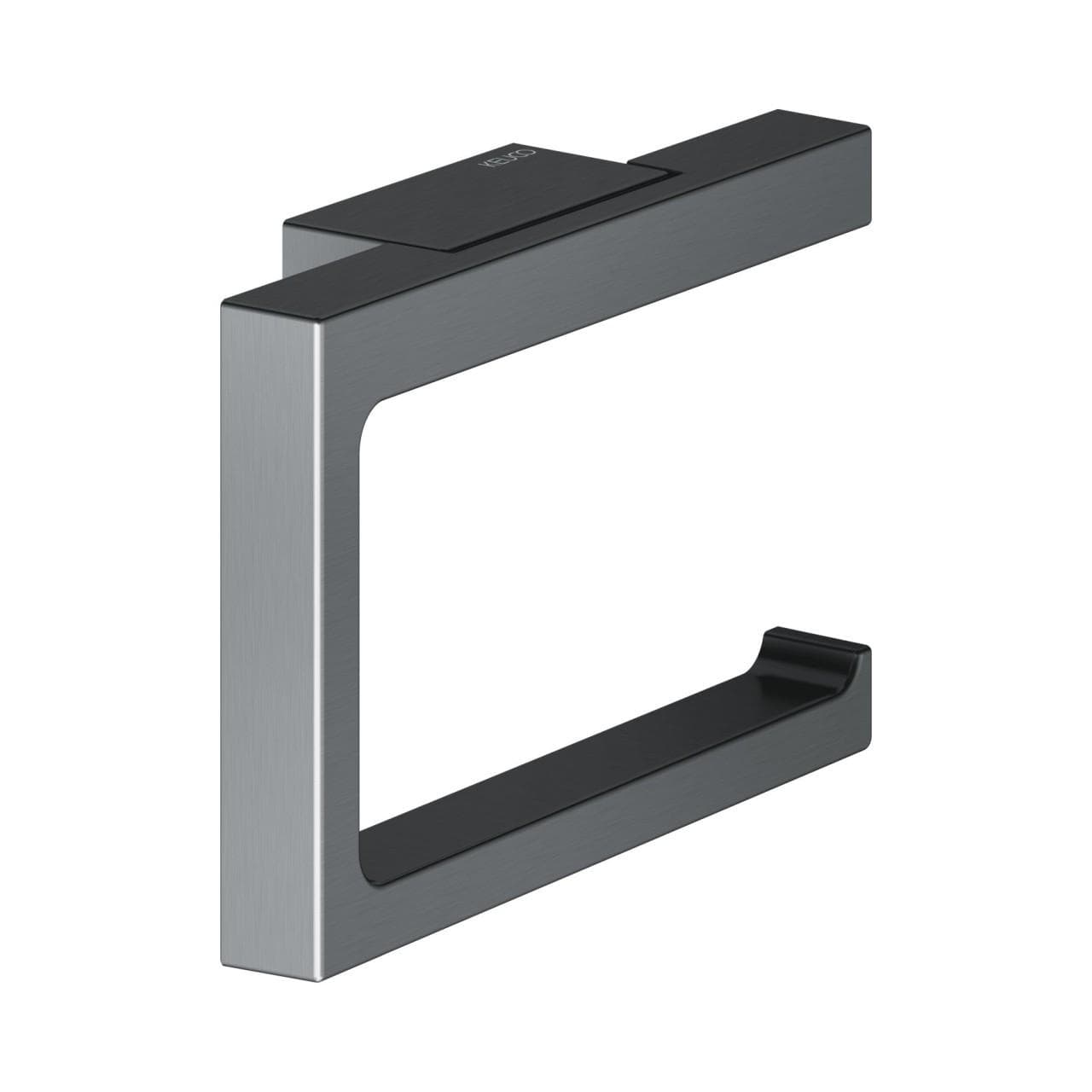 Keuco Edition 11 Toilettenpapierhalter Schwarzchrom gebürstet, offen, Rollenbreite bis 120mm