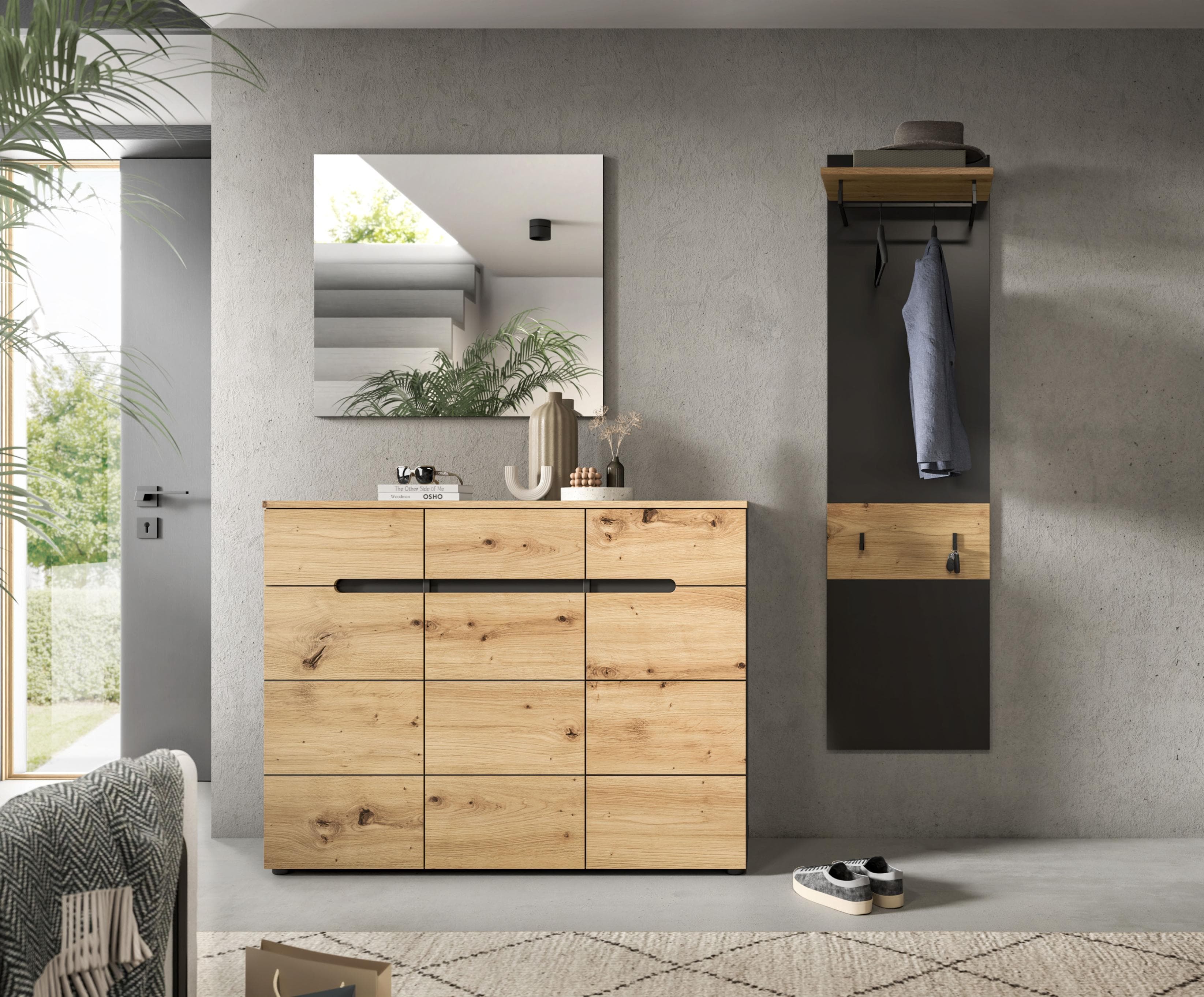 Garderoben-Set INOSIGN REHAT 3-teilig Basalt grau Artisan