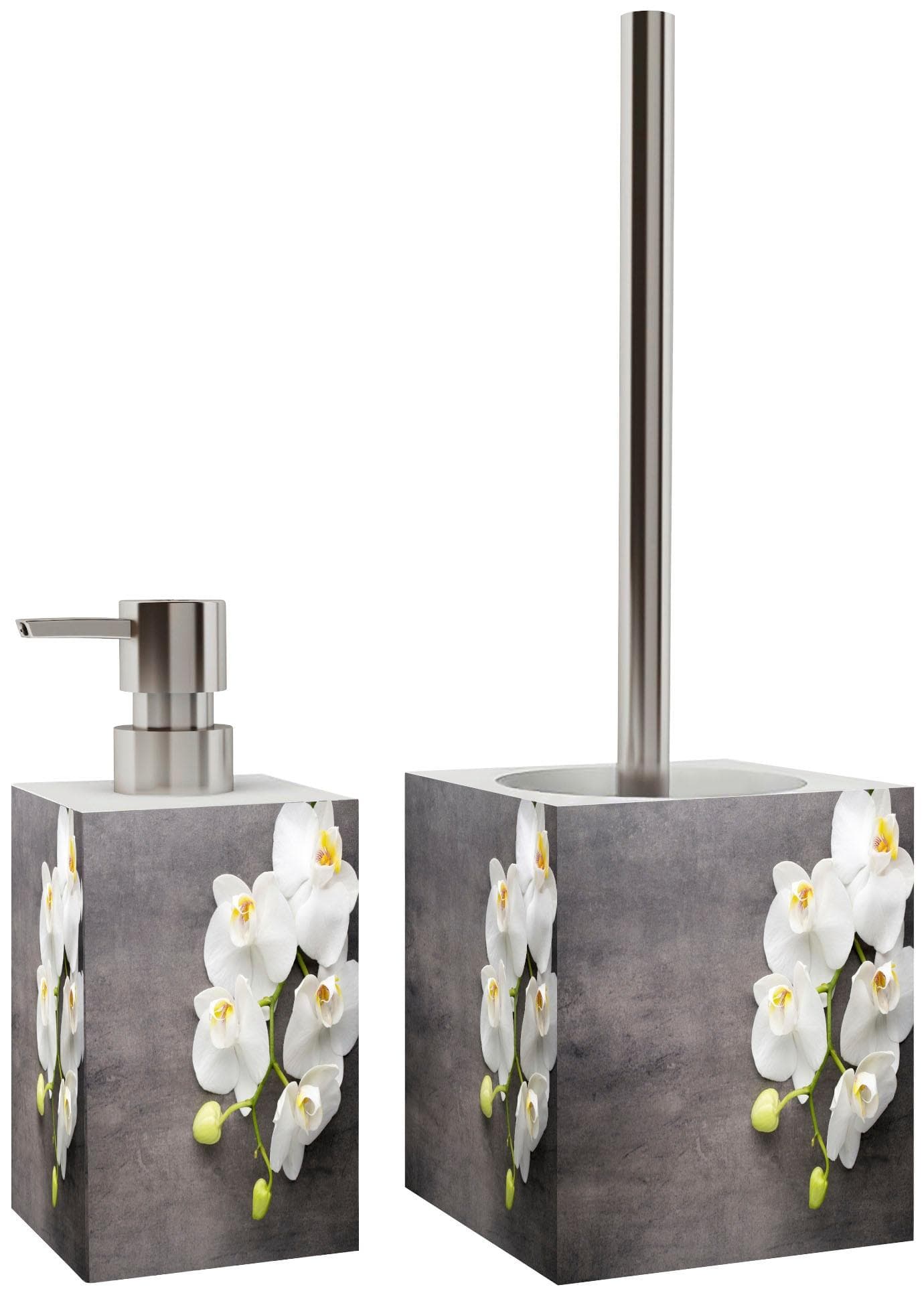 SANILO Badaccessoire-Set Pretty Grau Massivholz 6-teilig