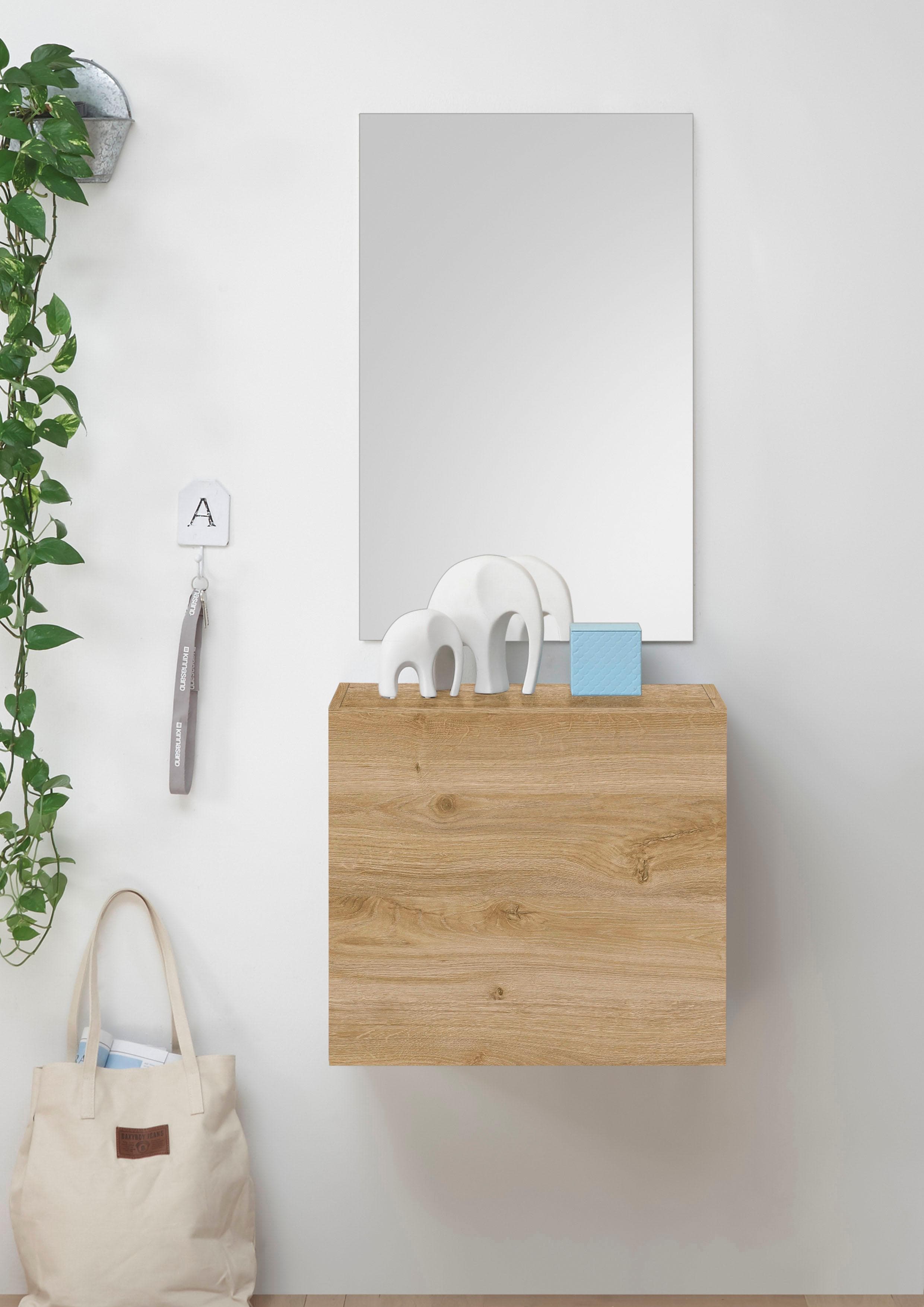 HOME AFFAIRE Infinity Garderobenschrank Wandmontage Braun Matt