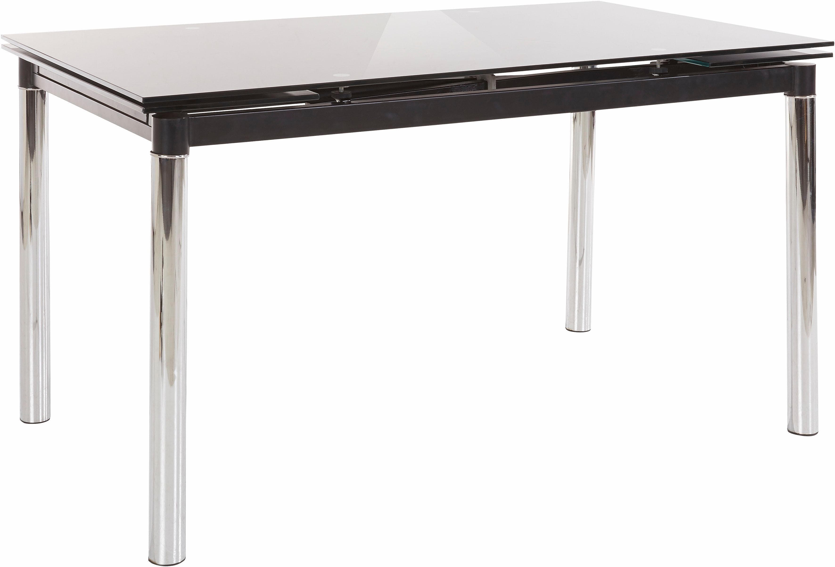 INOSIGN Esstisch Nelson - Moderner Glas Esstisch mit Ausziehfunktion