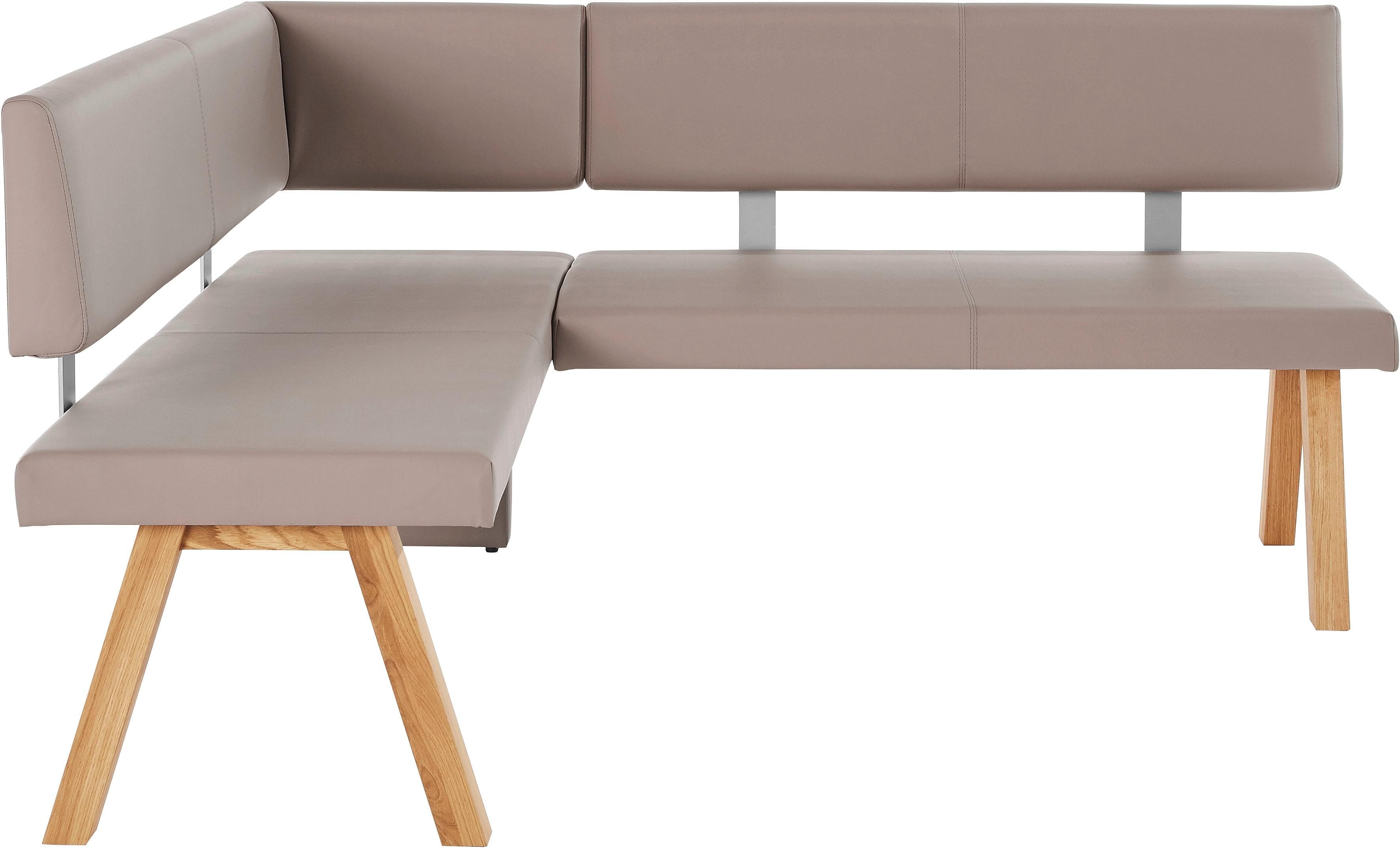 OTTO HOME Eckbank Rio Grau Taupe Massivholz Eiche