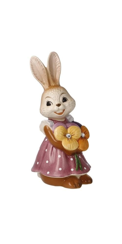 Osterhase GOEBEL "Hasenmädchen Blumen sind das Lächeln der Erde" Bunt