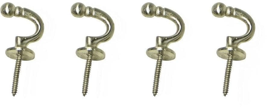 INDEKO Raffhaken Set 4-tlg. Silber Matt Metall