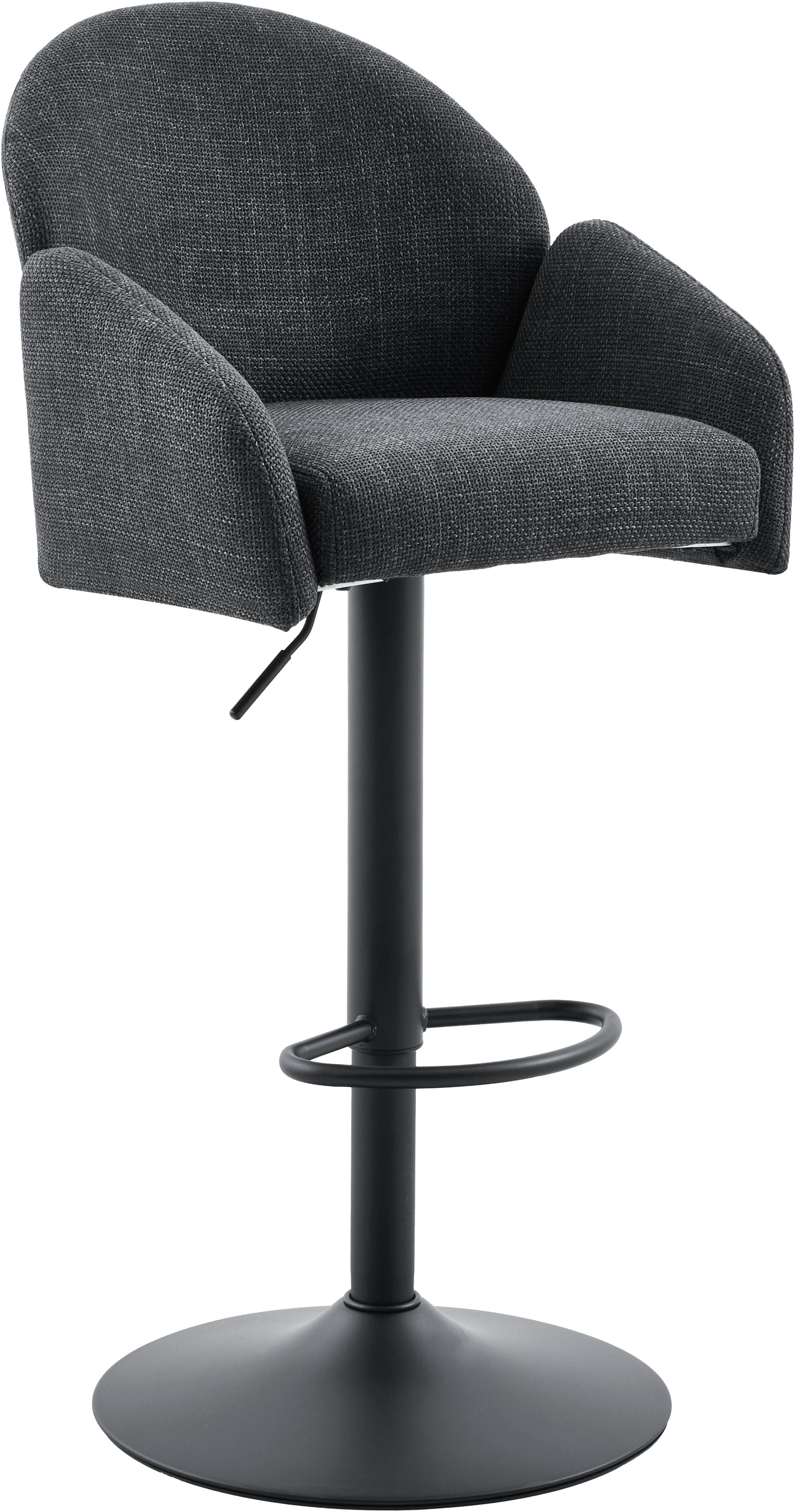 Moderner Barhocker in Anthrazit und Schwarz