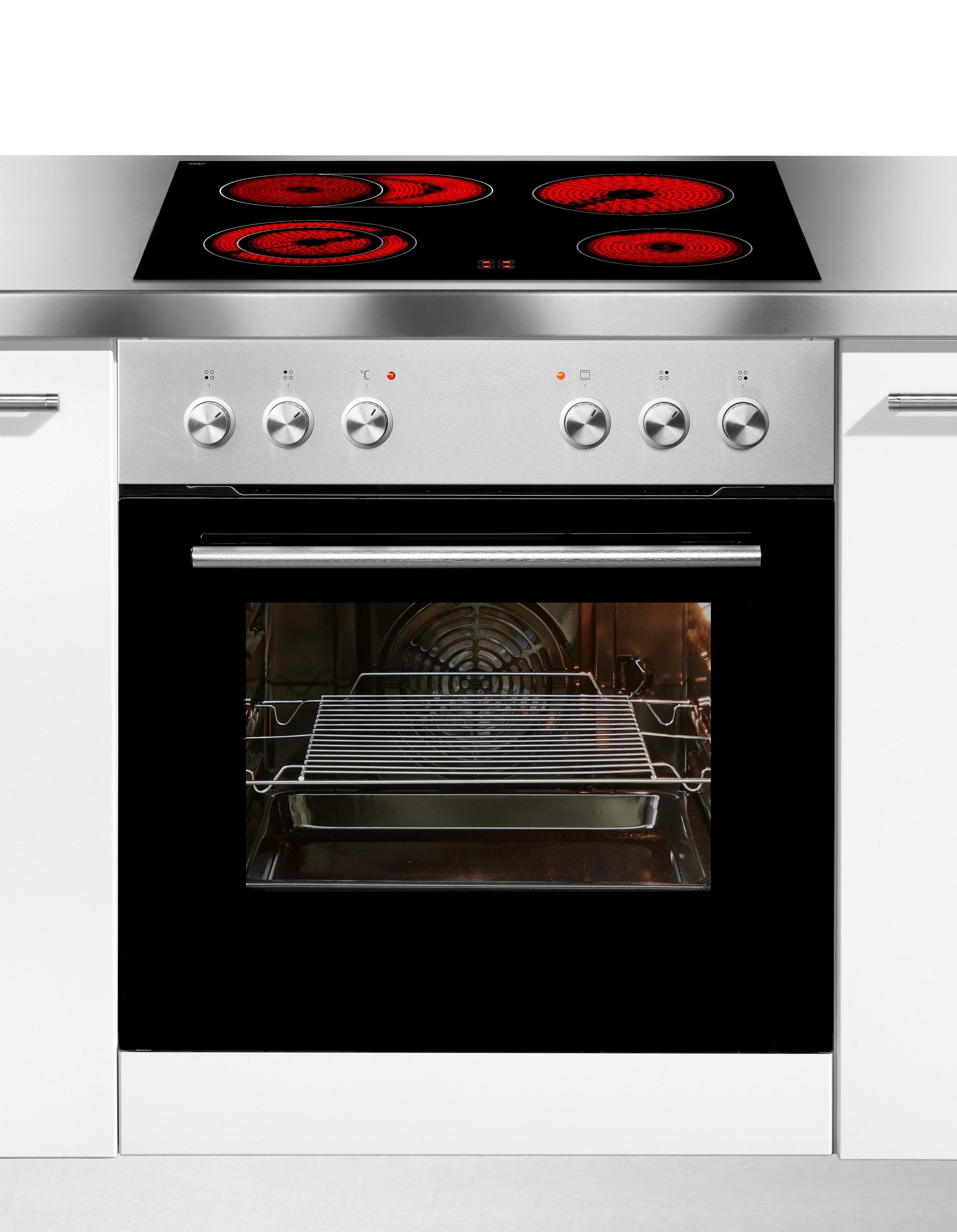 AMICA Elektro-Herd-Set EHC 933 331 E Glaskeramik-Kochfeld